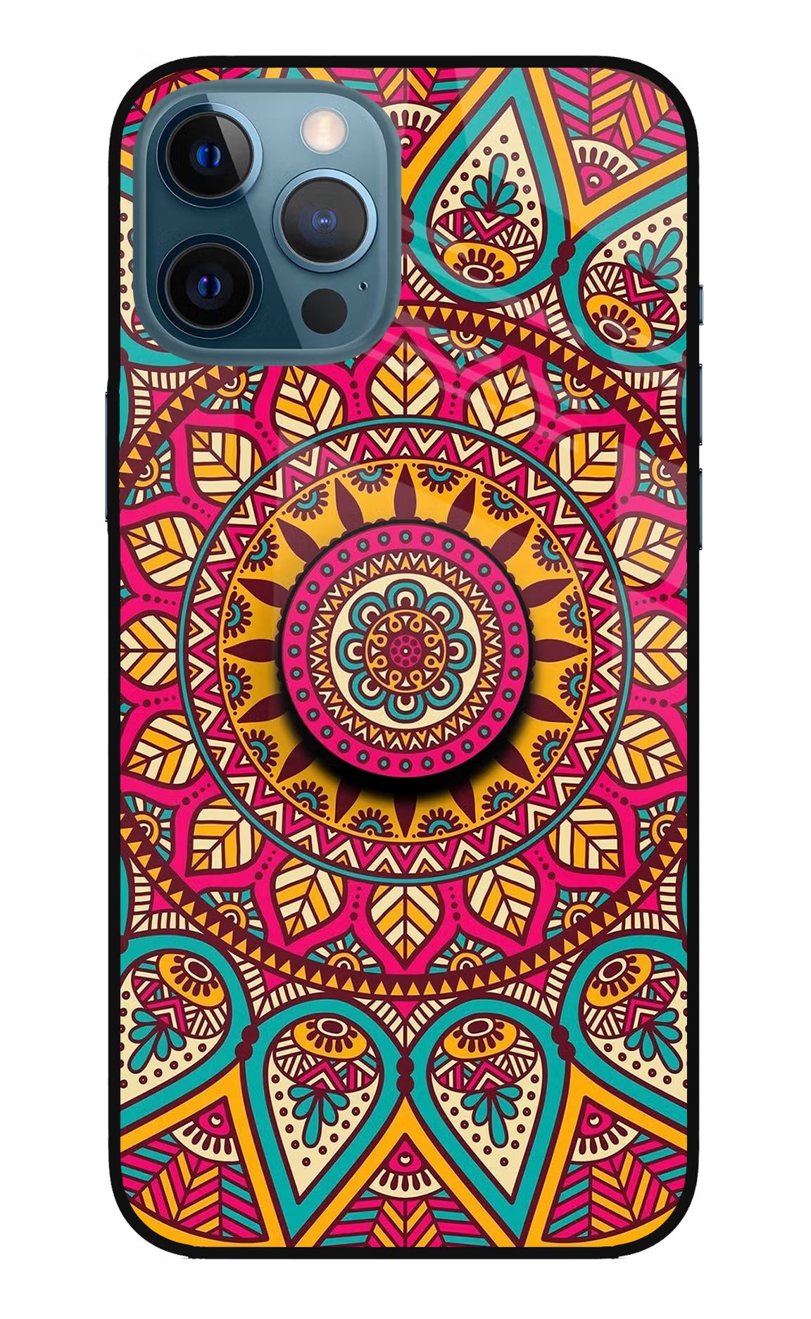 Mandala iPhone 12 Pro Max Glass Case - Mandala iPhone 12 Pro Max Glass Case Mandala iPhone 12 Pro Max Glass Case