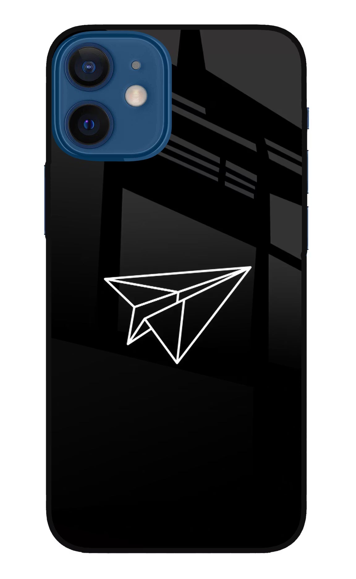 Paper Plane White iPhone 12 Mini Glass Case - Paper Plane White iPhone 12 Mini Glass Case Paper Plane White iPhone 12 Mini Glass Case