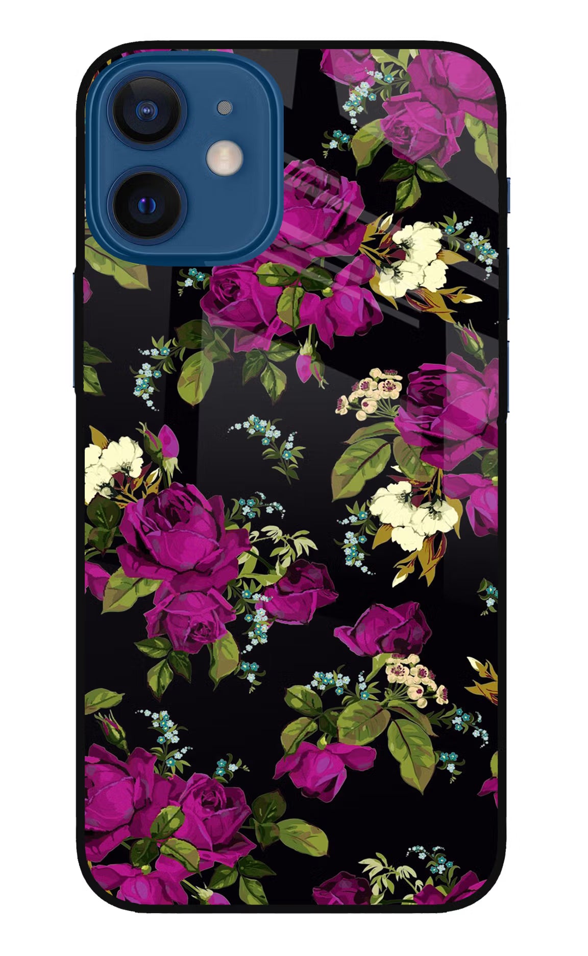 Flowers iPhone 12 Mini Glass Case - Flowers iPhone 12 Mini Glass Case Flowers iPhone 12 Mini Glass Case