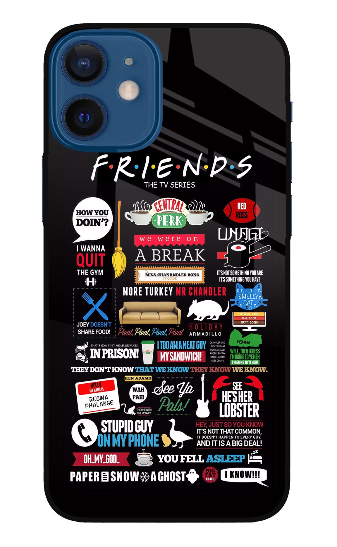 FRIENDS iPhone 12 Mini Glass Case - FRIENDS iPhone 12 Mini Glass Case FRIENDS iPhone 12 Mini Glass Case