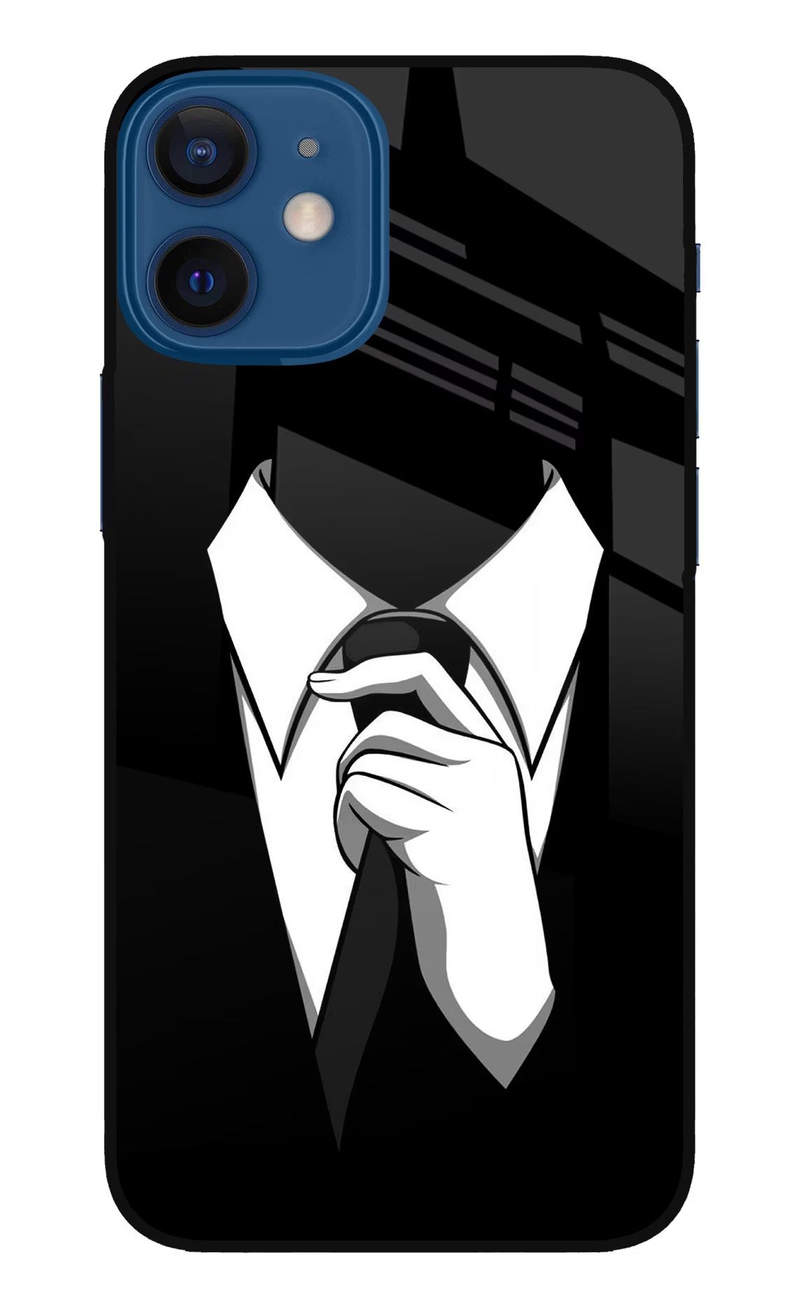 Black Tie iPhone 12 Mini Glass Case - Black Tie iPhone 12 Mini Glass Case Black Tie iPhone 12 Mini Glass Case