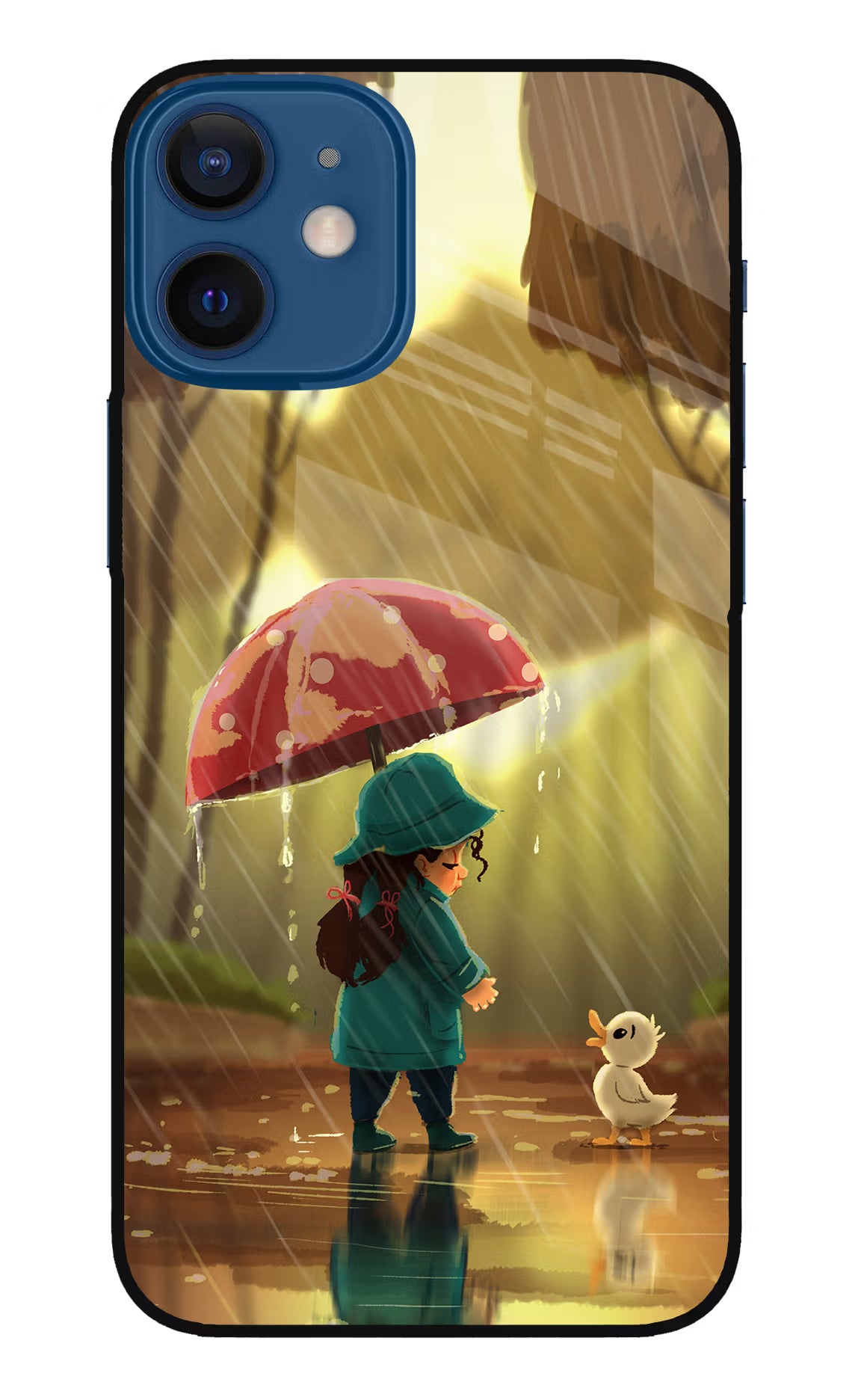 Rainy Day iPhone 12 Mini Glass Case - Rainy Day iPhone 12 Mini Glass Case Rainy Day iPhone 12 Mini Glass Case