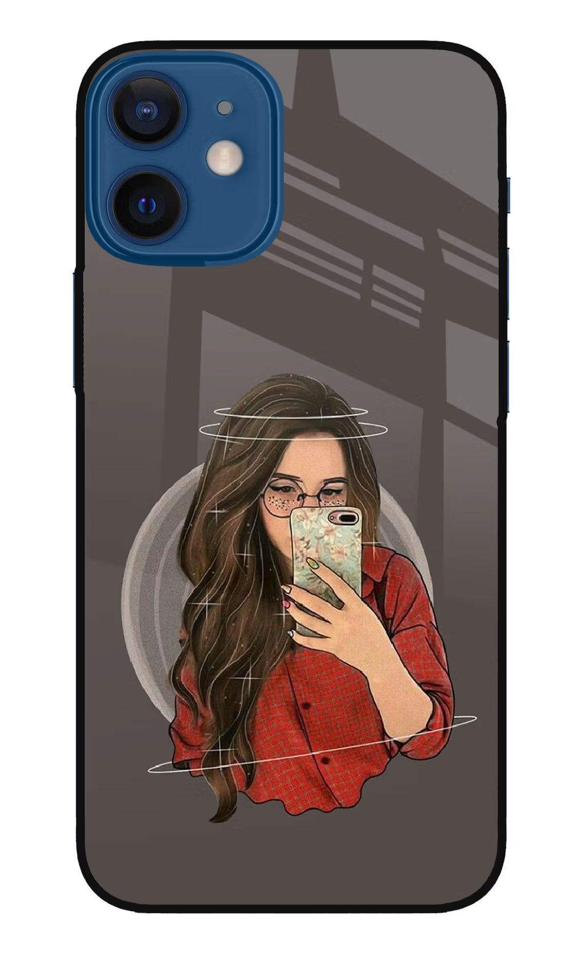 Selfie Queen iPhone 12 Mini Glass Case - Selfie Queen iPhone 12 Mini Glass Case Selfie Queen iPhone 12 Mini Glass Case