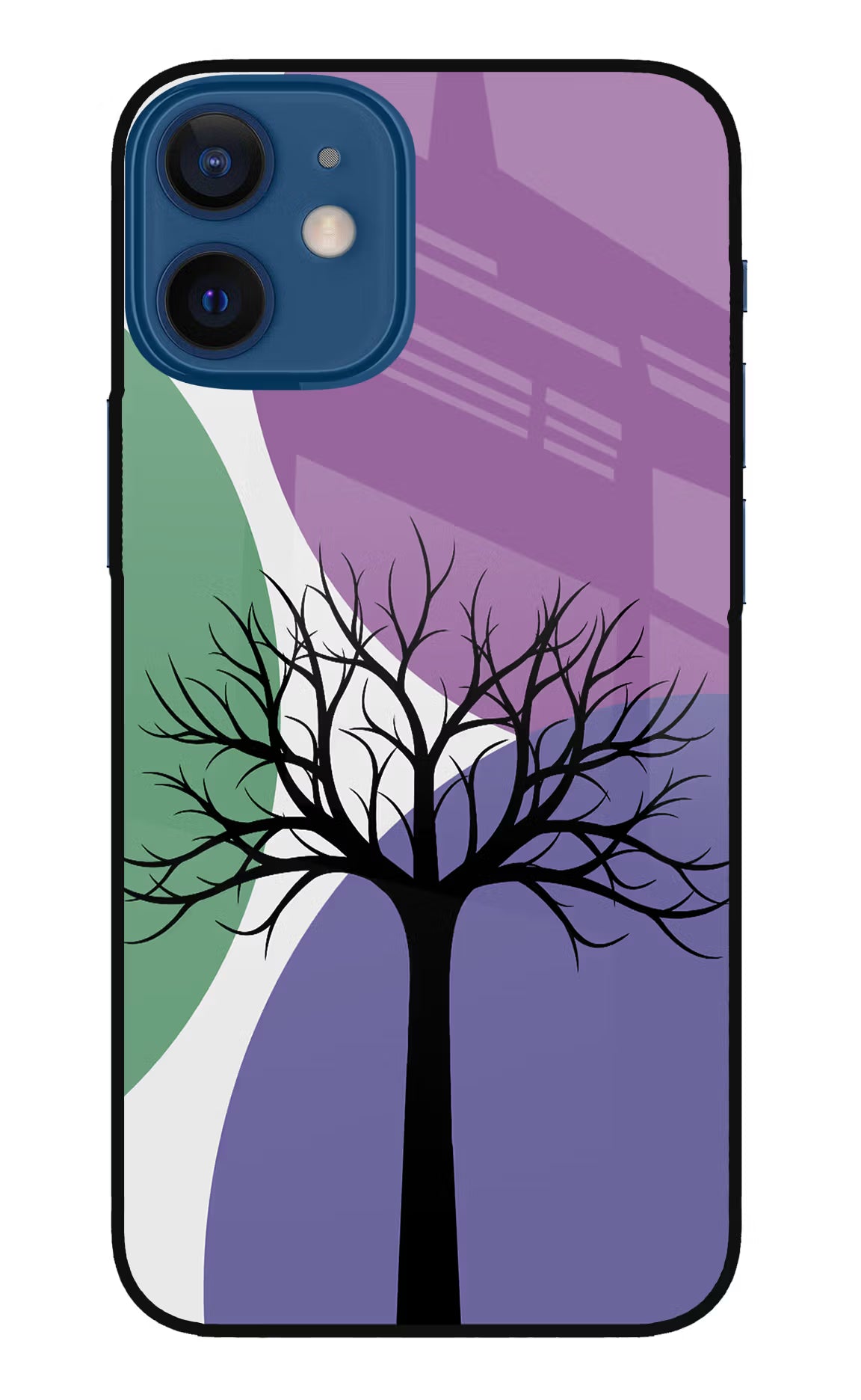 Tree Art iPhone 12 Mini Glass Case - Tree Art iPhone 12 Mini Glass Case Tree Art iPhone 12 Mini Glass Case