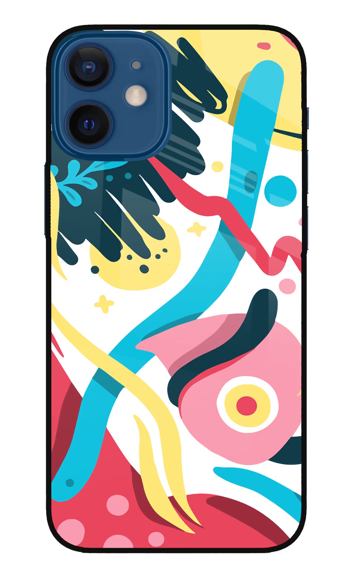 Trippy iPhone 12 Mini Glass Case - Trippy iPhone 12 Mini Glass Case Trippy iPhone 12 Mini Glass Case