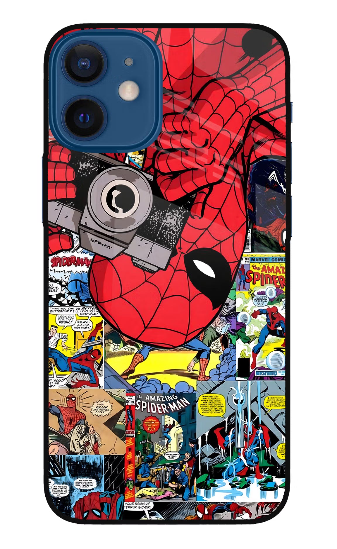 Spider Man iPhone 12 Mini Glass Case - Spider Man iPhone 12 Mini Glass Case Spider Man iPhone 12 Mini Glass Case