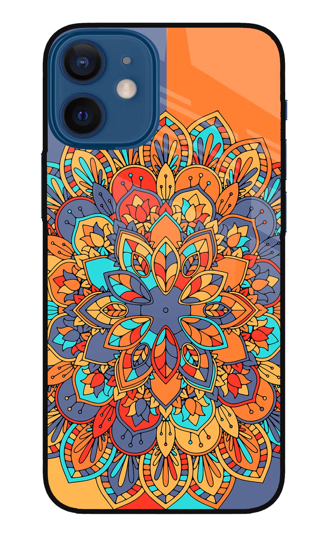 Color Mandala iPhone 12 Mini Glass Case - Color Mandala iPhone 12 Mini Glass Case Color Mandala iPhone 12 Mini Glass Case