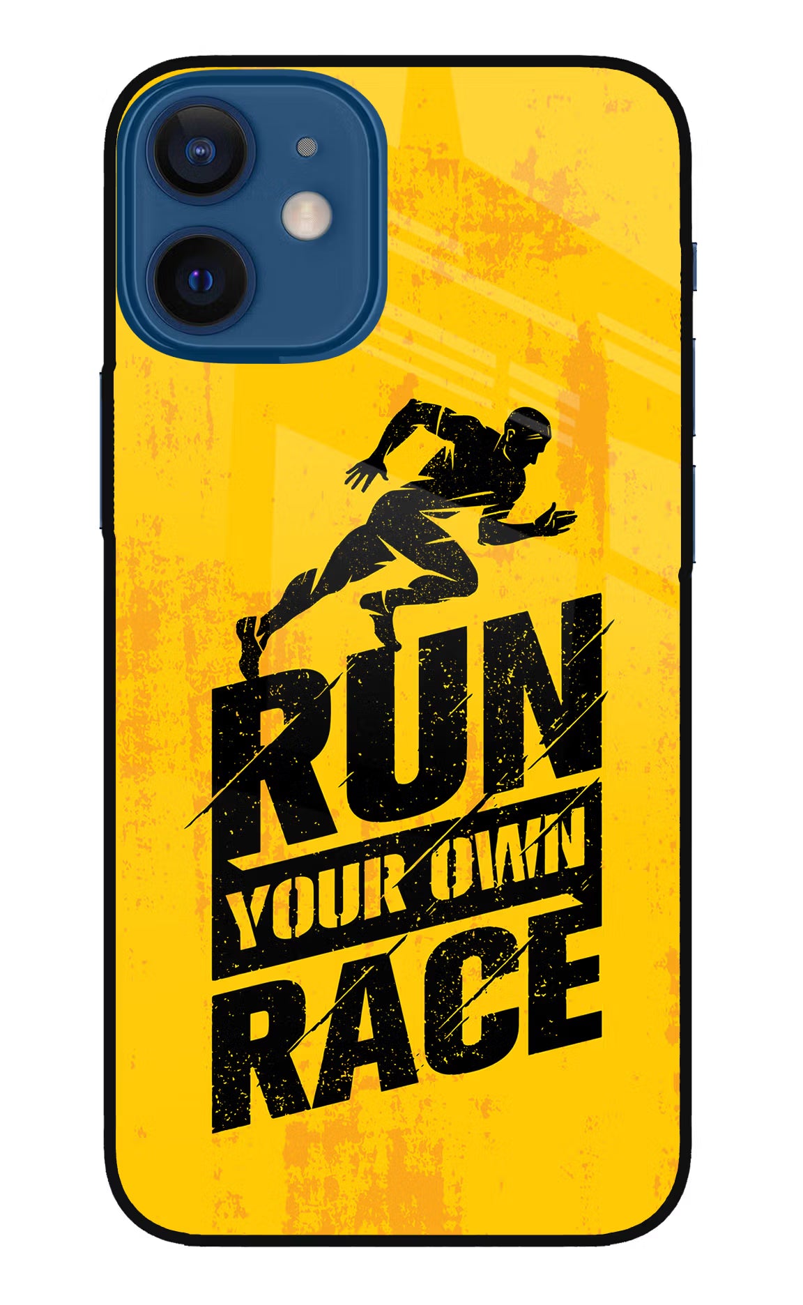 Run Your Own Race iPhone 12 Mini Glass Case - Run Your Own Race iPhone 12 Mini Glass Case Run Your Own Race iPhone 12 Mini Glass Case