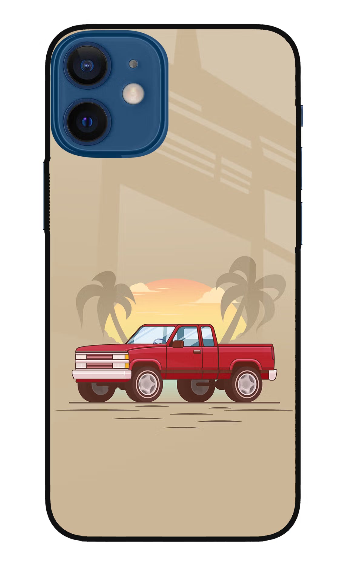 Desert Classic Drive iPhone 12 Mini Glass Case - Desert Classic Drive iPhone 12 Mini Glass Case Desert Classic Drive iPhone 12 Mini Glass Case