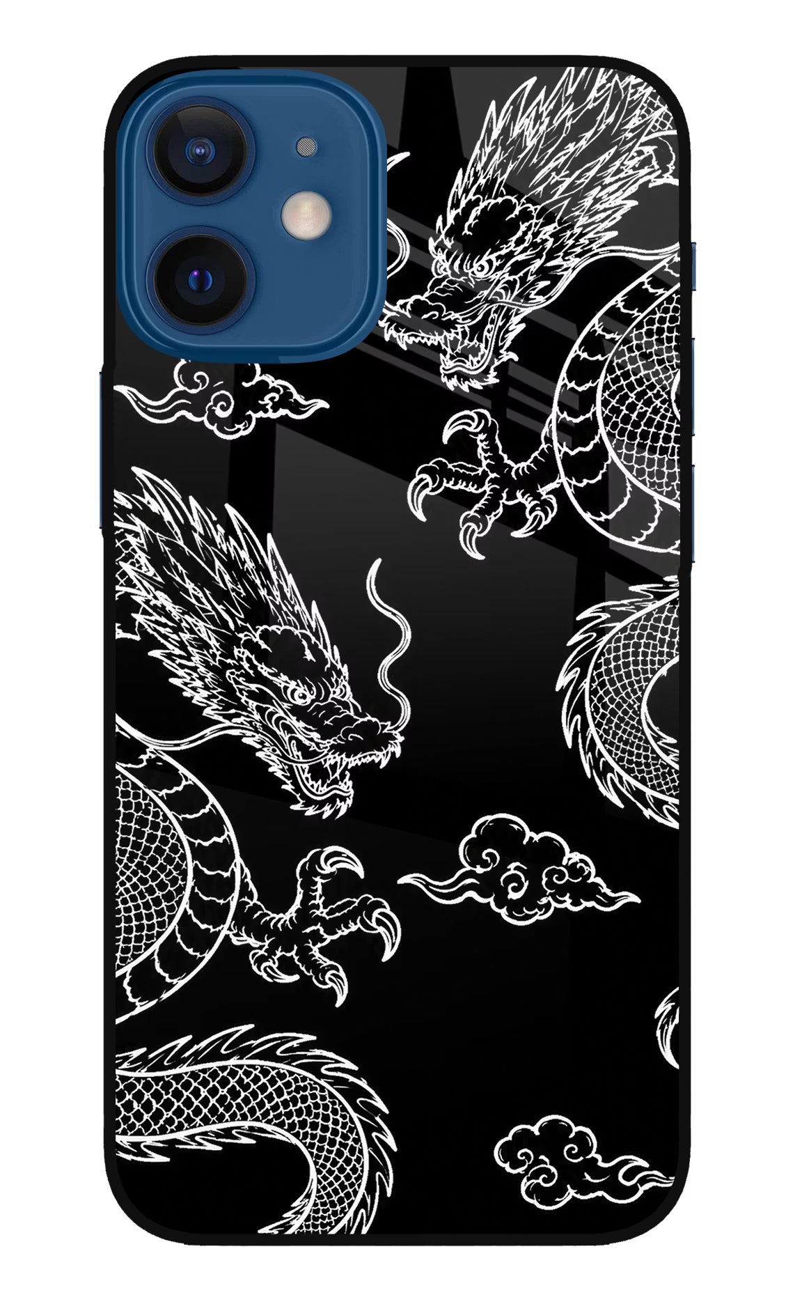 Twin Dragons iPhone 12 Mini Glass Case - Twin Dragons iPhone 12 Mini Glass Case Twin Dragons iPhone 12 Mini Glass Case