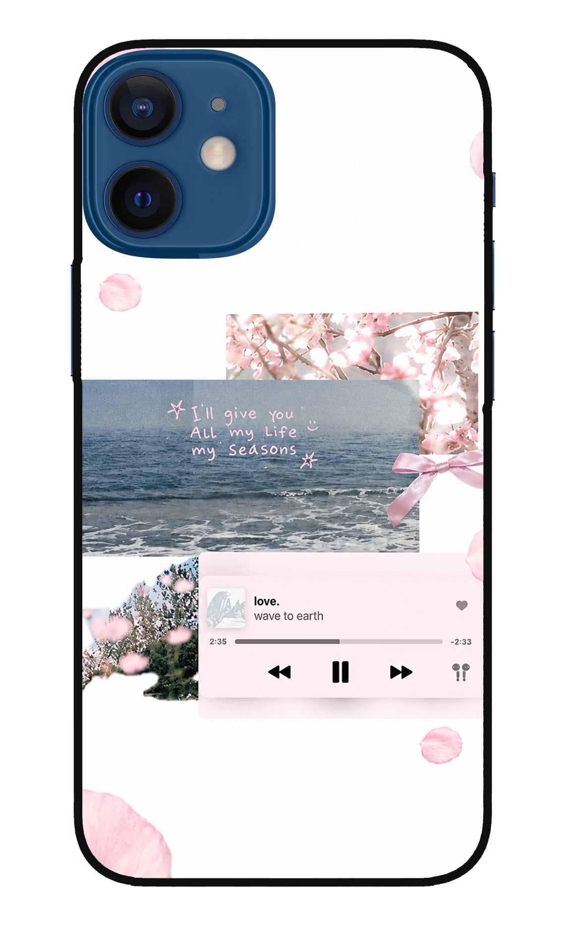 Wave to earth iPhone 12 Mini Glass Case - Wave to earth iPhone 12 Mini Glass Case Wave to earth iPhone 12 Mini Glass Case