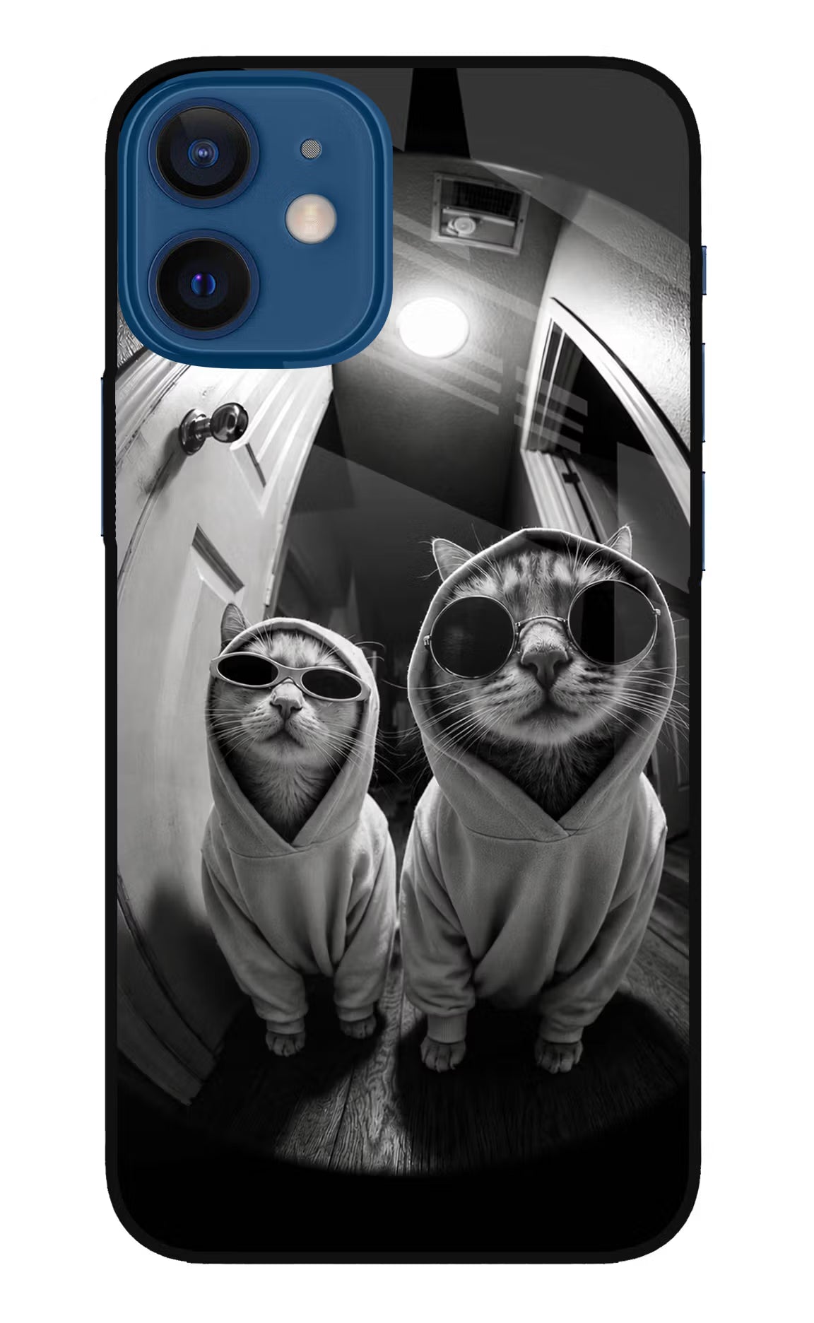 Hood Cats iPhone 12 Mini Glass Case - Hood Cats iPhone 12 Mini Glass Case Hood Cats iPhone 12 Mini Glass Case
