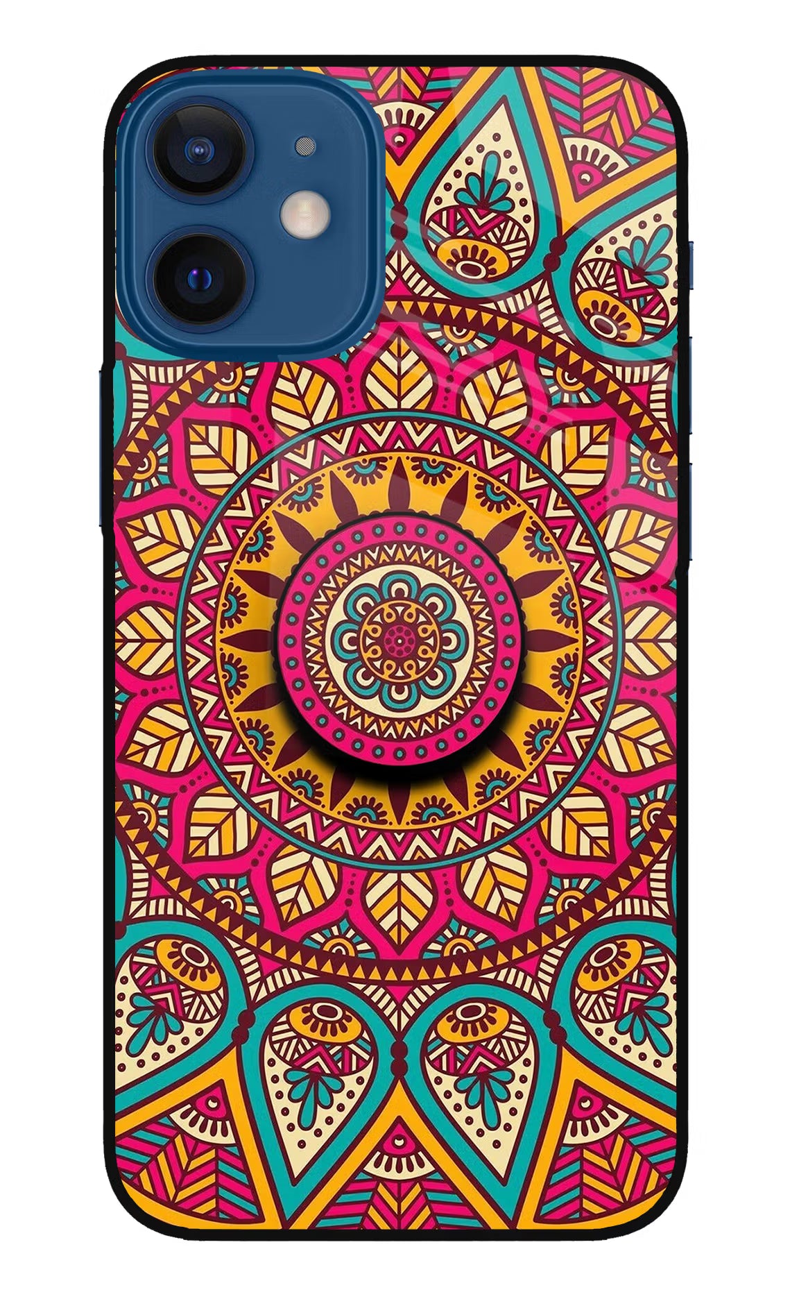 Mandala iPhone 12 Mini Glass Case - Mandala iPhone 12 Mini Glass Case Mandala iPhone 12 Mini Glass Case