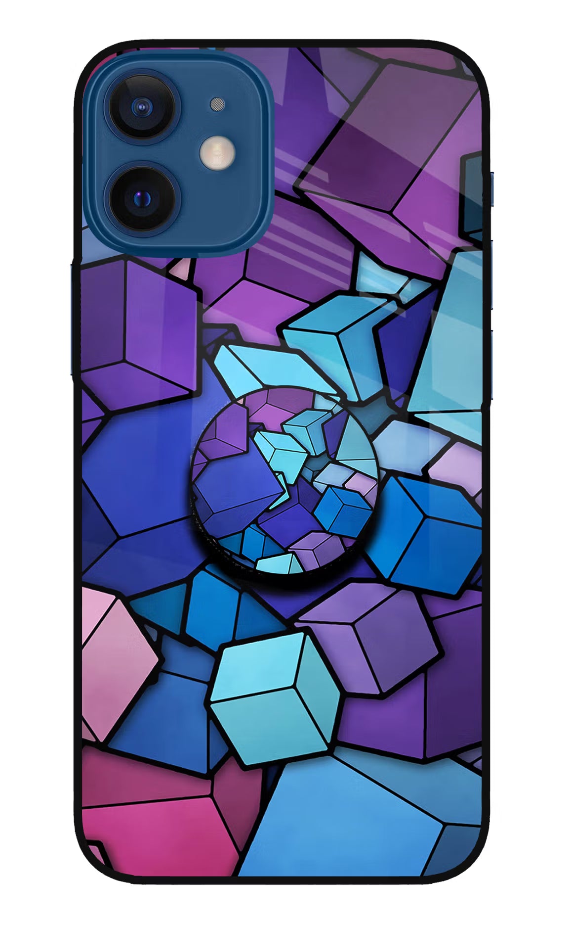 Cubic Abstract iPhone 12 Mini Glass Case - Cubic Abstract iPhone 12 Mini Glass Case Cubic Abstract iPhone 12 Mini Glass Case