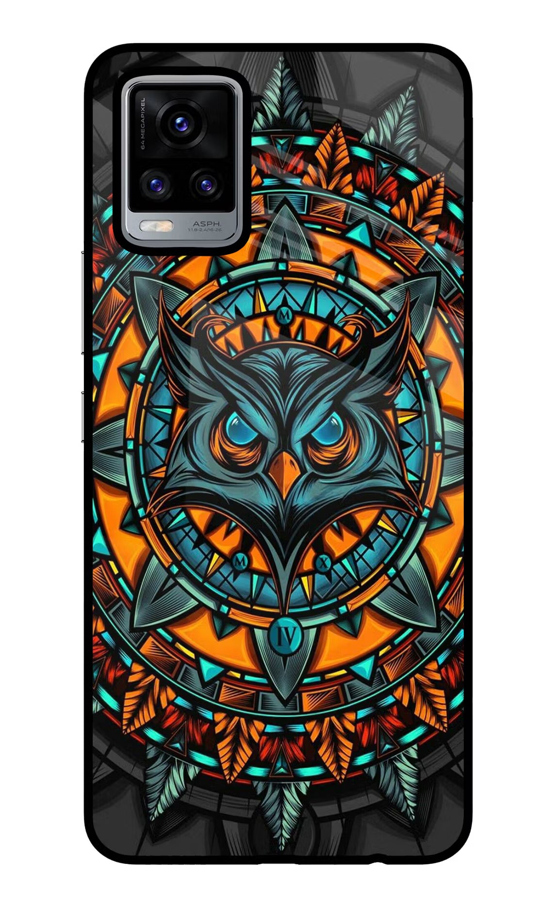 Angry Owl Art Vivo V20 Glass Case - Angry Owl Art Vivo V20 Glass Case Angry Owl Art Vivo V20 Glass Case