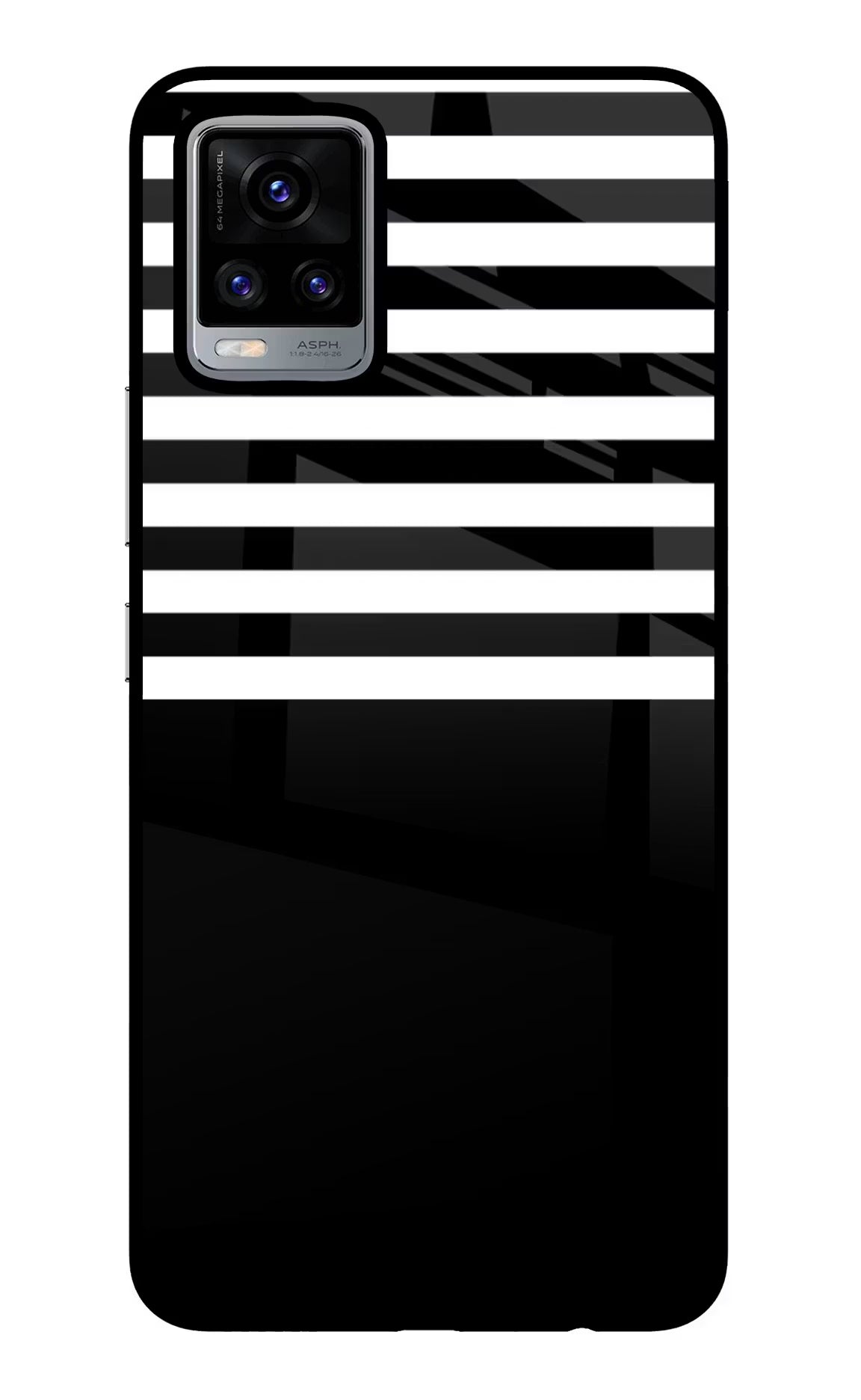 Black and White Print Vivo V20 Glass Case - Black and White Print Vivo V20 Glass Case Black and White Print Vivo V20 Glass Case