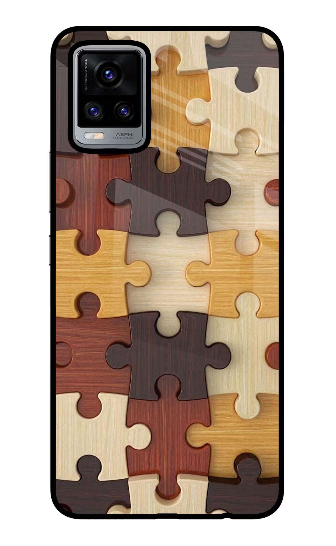 Wooden Puzzle Vivo V20 Glass Case - Wooden Puzzle Vivo V20 Glass Case Wooden Puzzle Vivo V20 Glass Case
