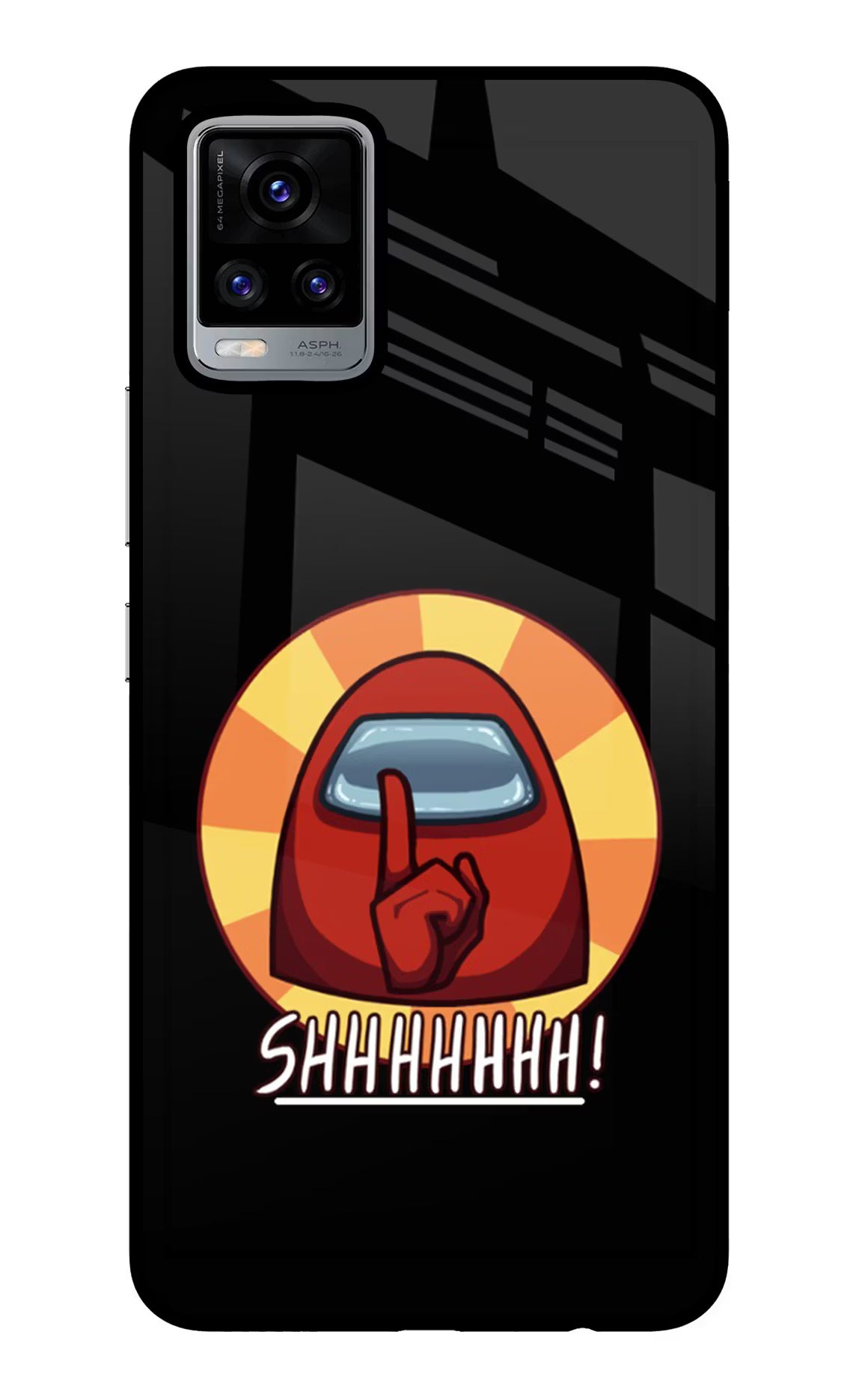 Among Us Shhh! Vivo V20 Glass Case - Among Us Shhh! Vivo V20 Glass Case Among Us Shhh! Vivo V20 Glass Case