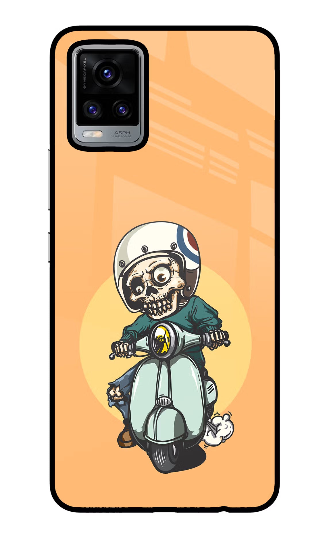 Undead Biker Vivo V20 Glass Case - Undead Biker Vivo V20 Glass Case Undead Biker Vivo V20 Glass Case