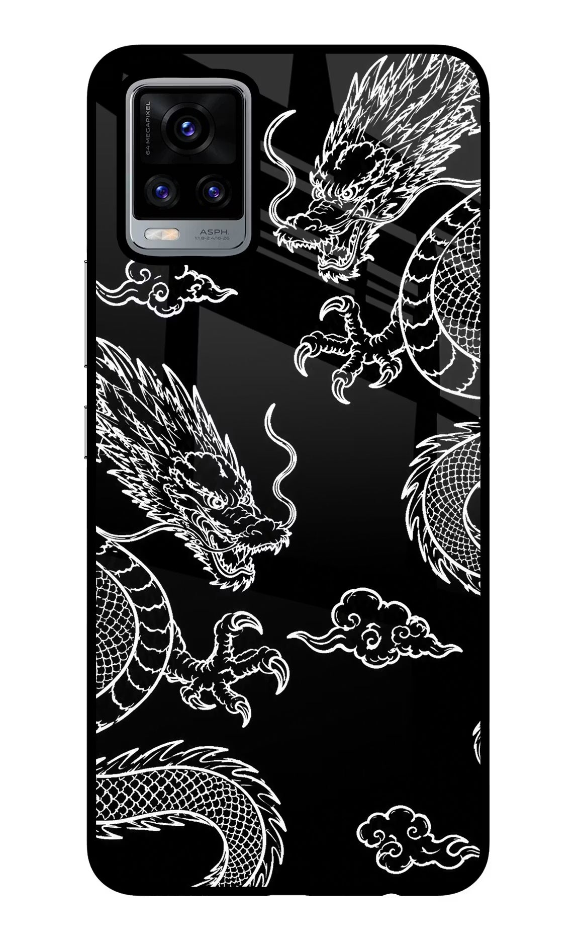 Twin Dragons Vivo V20 Glass Case - Twin Dragons Vivo V20 Glass Case Twin Dragons Vivo V20 Glass Case