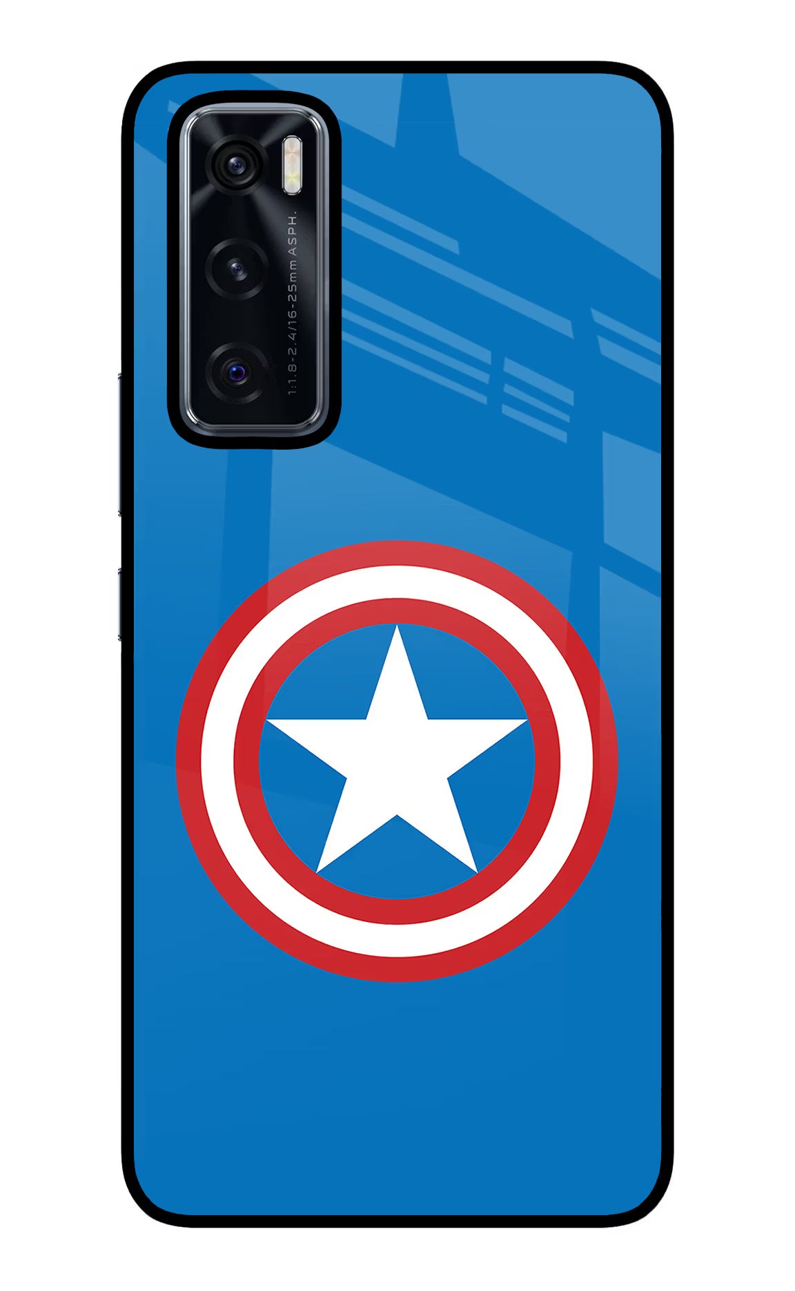 Captain America Logo Vivo V20 SE Glass Case - Captain America Logo Vivo V20 SE Glass Case Captain America Logo Vivo V20 SE Glass Case