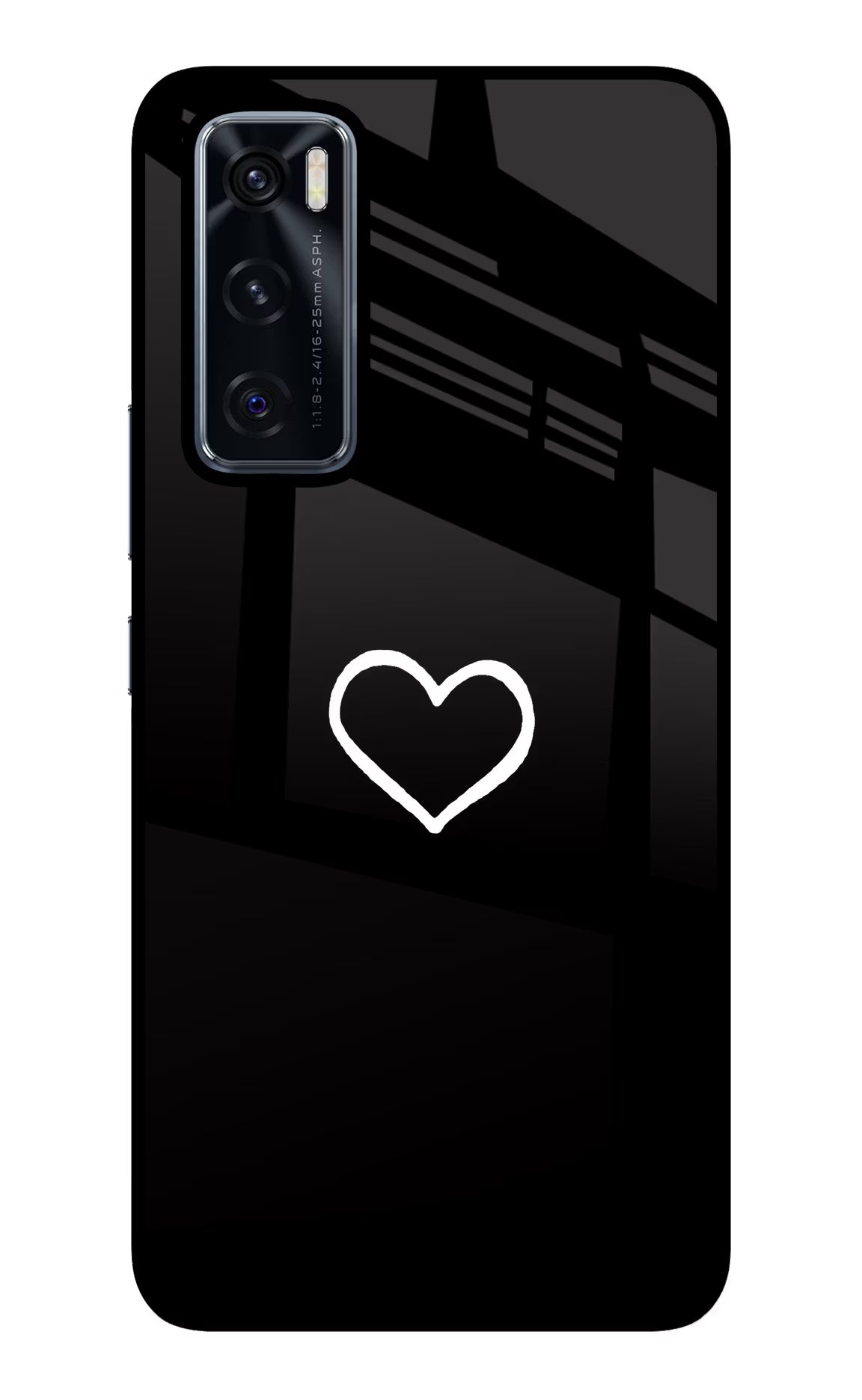 Heart Vivo V20 SE Glass Case - Heart Vivo V20 SE Glass Case Heart Vivo V20 SE Glass Case