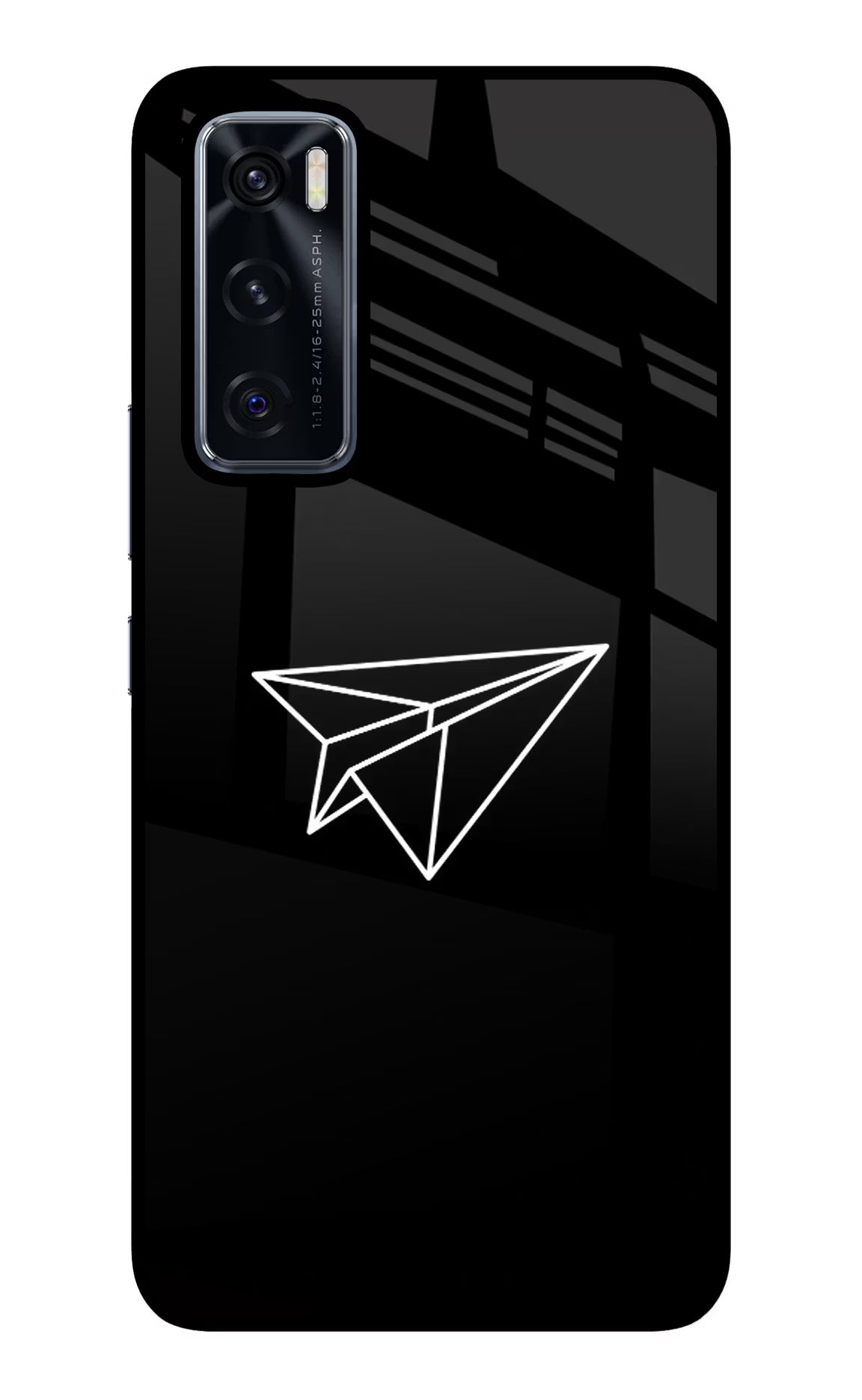 Paper Plane White Vivo V20 SE Glass Case - Paper Plane White Vivo V20 SE Glass Case Paper Plane White Vivo V20 SE Glass Case