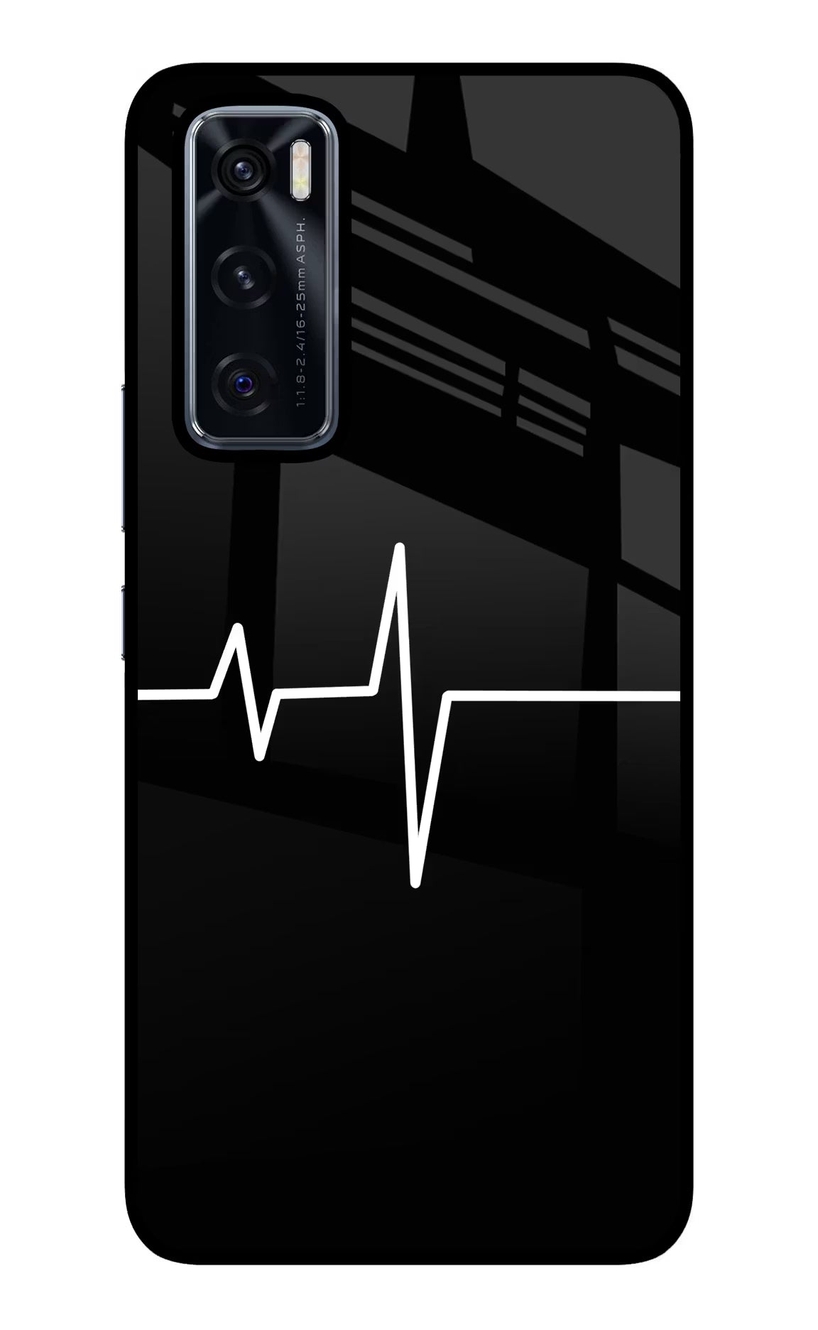 Heart Beats Vivo V20 SE Glass Case - Heart Beats Vivo V20 SE Glass Case Heart Beats Vivo V20 SE Glass Case