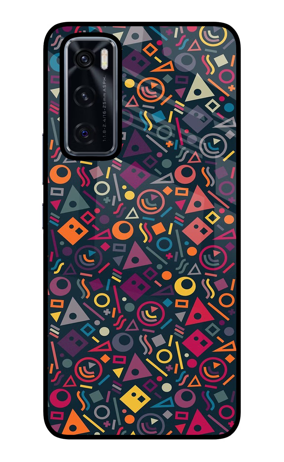 Geometric Abstract Vivo V20 SE Back Cover - Geometric Abstract Vivo V20 SE Glass Case Back Cover by Casekaro Geometric Abstract Vivo V20 SE Glass Case Back Cover by Casekaro