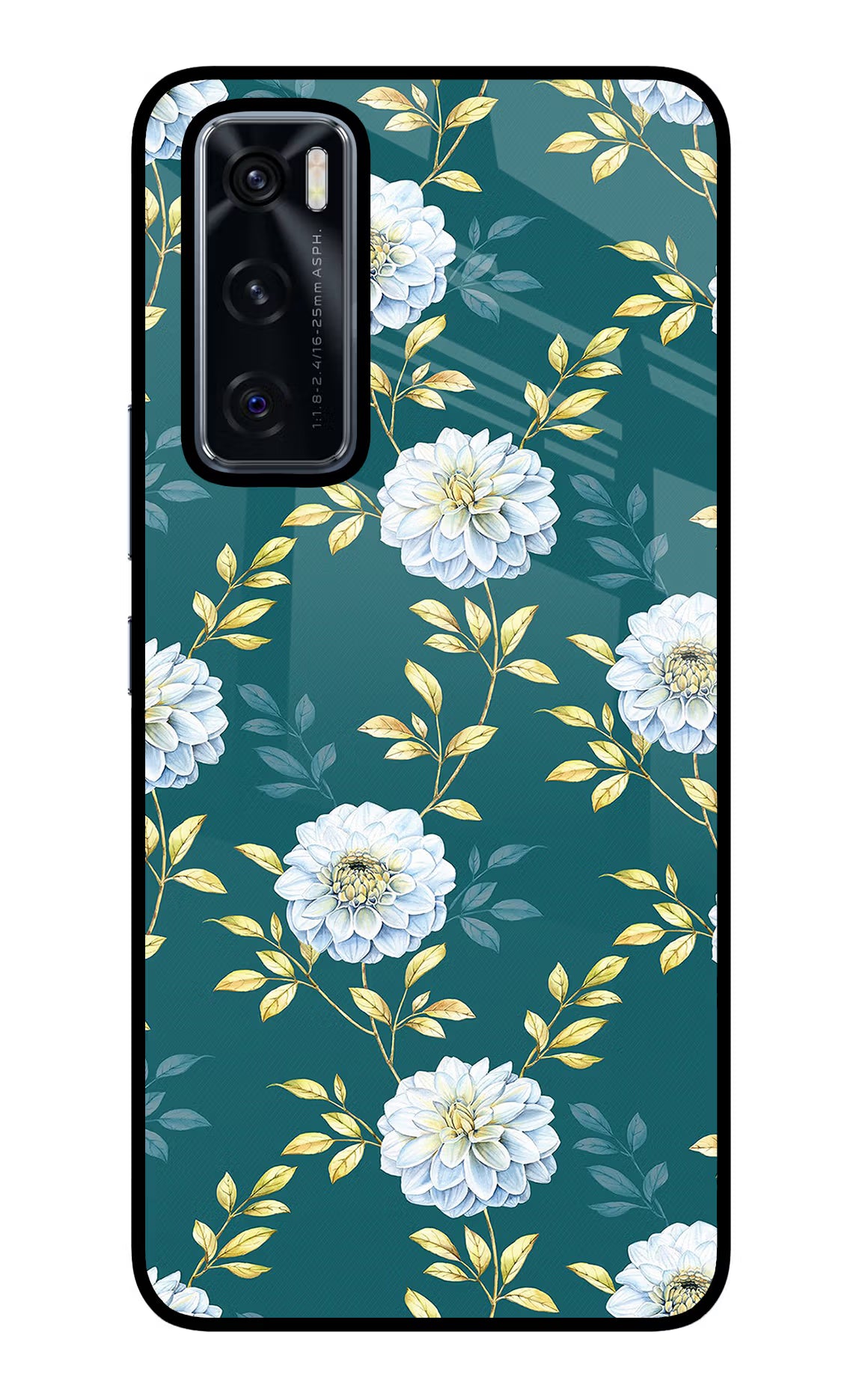Flowers Vivo V20 SE Glass Case - Flowers Vivo V20 SE Glass Case Flowers Vivo V20 SE Glass Case