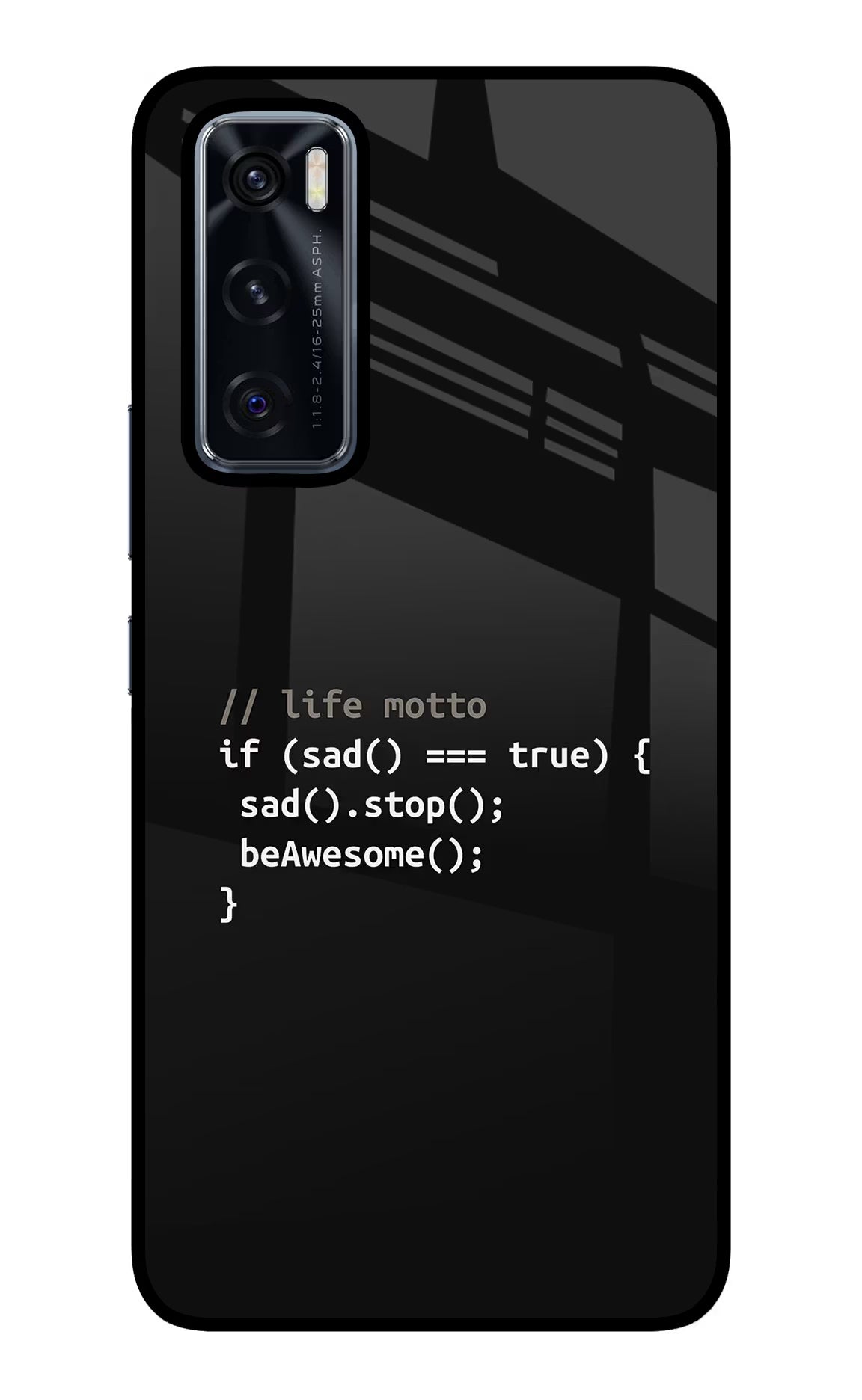 Life Motto Code Vivo V20 SE Back Cover - Life Motto Code Vivo V20 SE Glass Case Back Cover by Casekaro Life Motto Code Vivo V20 SE Glass Case Back Cover by Casekaro