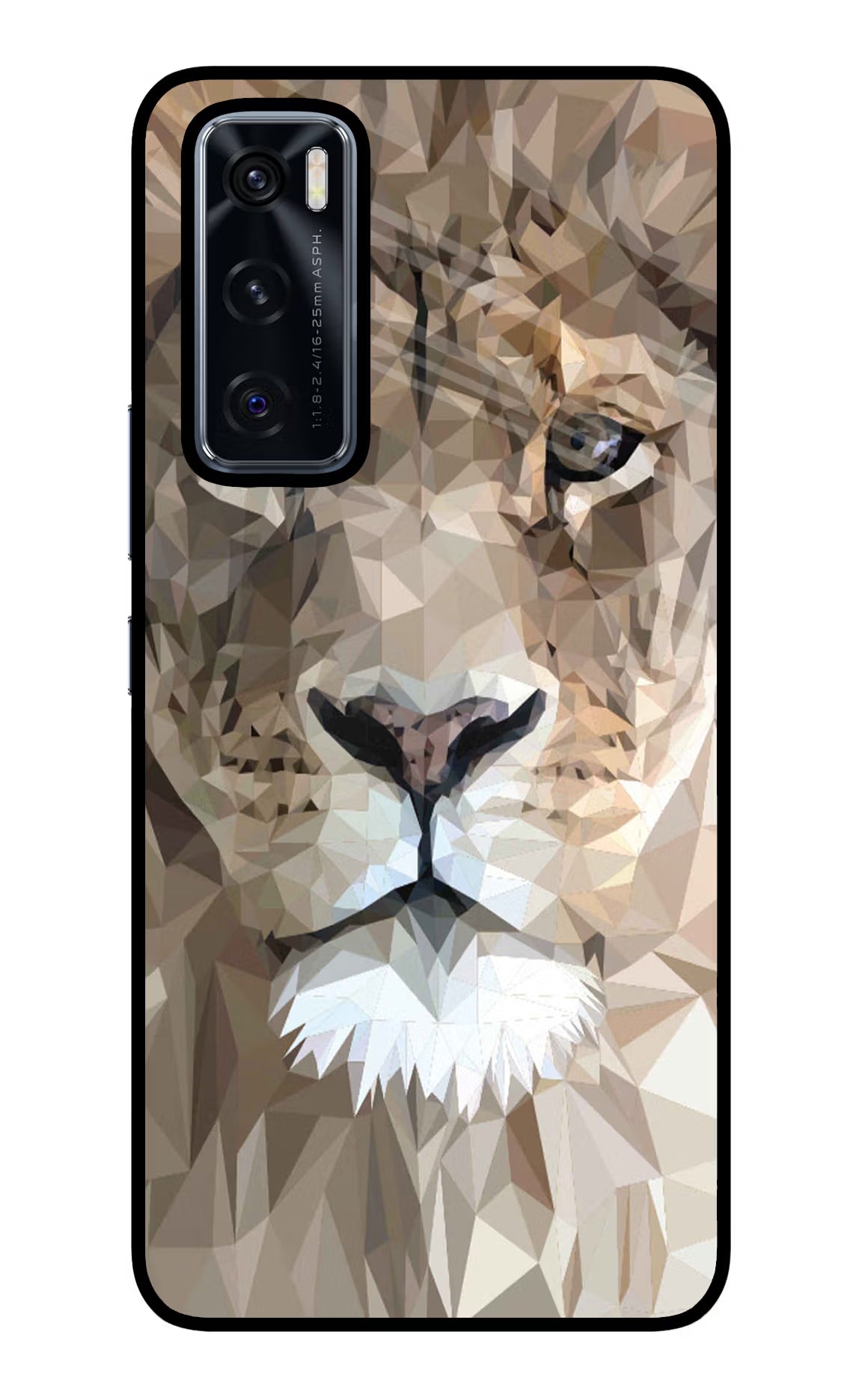 Lion Art Vivo V20 SE Back Cover - Lion Art Vivo V20 SE Glass Case Back Cover by Casekaro Lion Art Vivo V20 SE Glass Case Back Cover by Casekaro