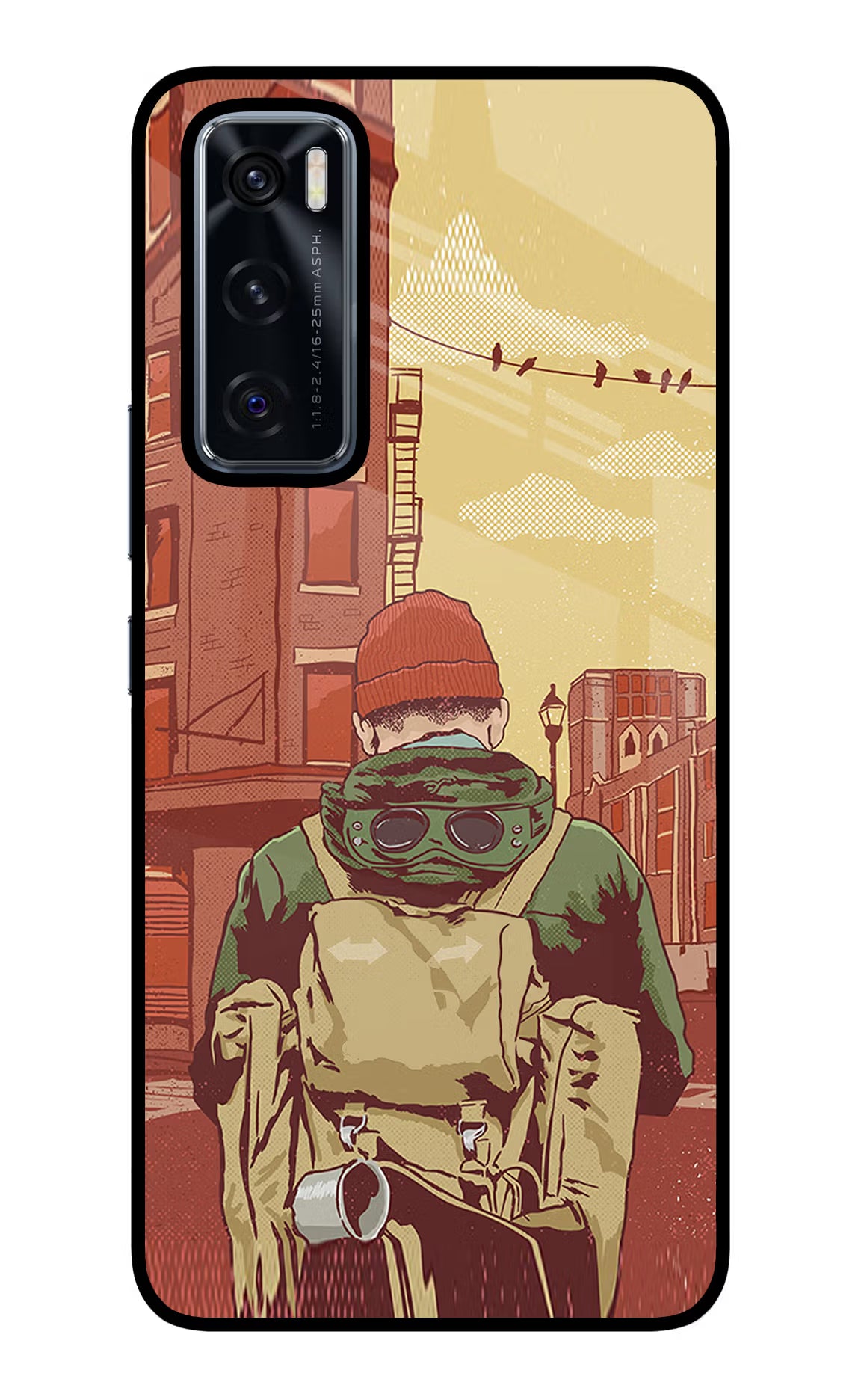Adventurous Vivo V20 SE Back Cover - Adventurous Vivo V20 SE Glass Case Back Cover by Casekaro Adventurous Vivo V20 SE Glass Case Back Cover by Casekaro