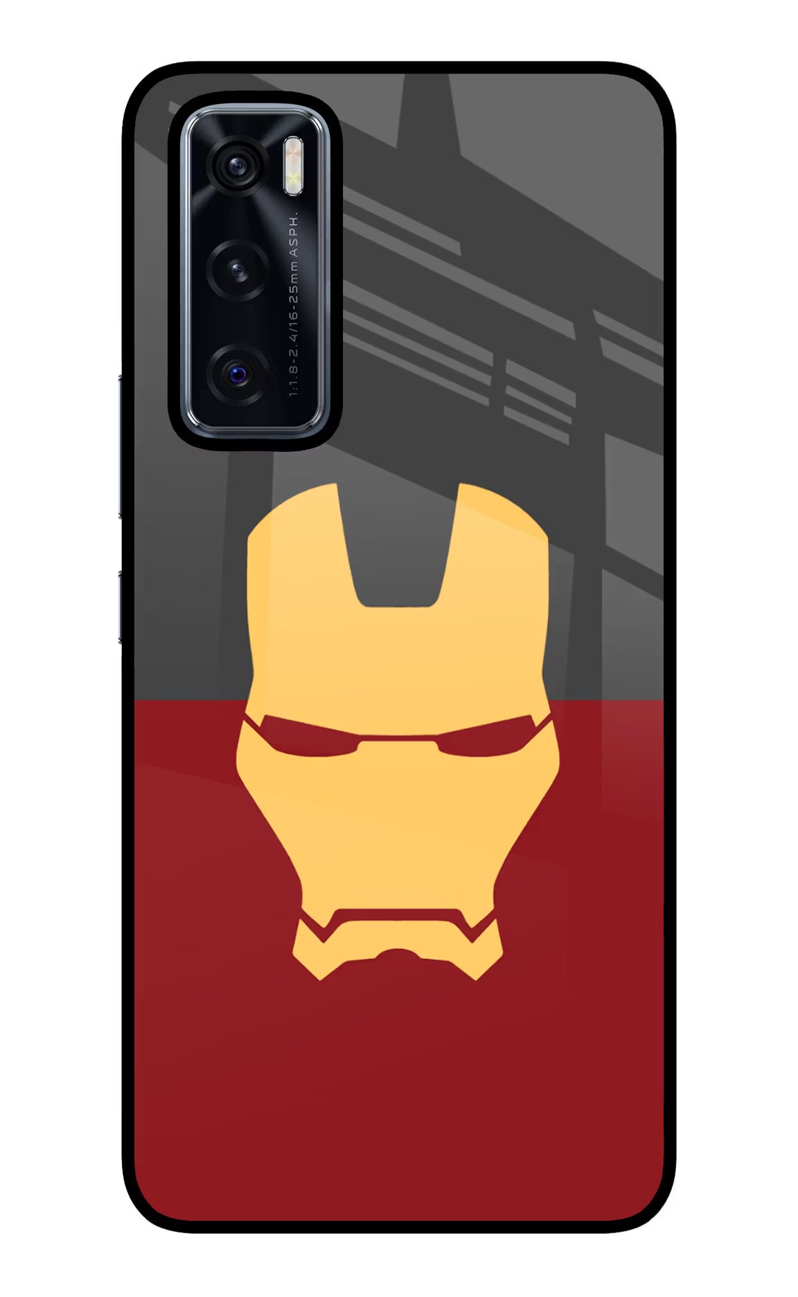 Ironman Vivo V20 SE Back Cover - Ironman Vivo V20 SE Glass Case Back Cover by Casekaro Ironman Vivo V20 SE Glass Case Back Cover by Casekaro