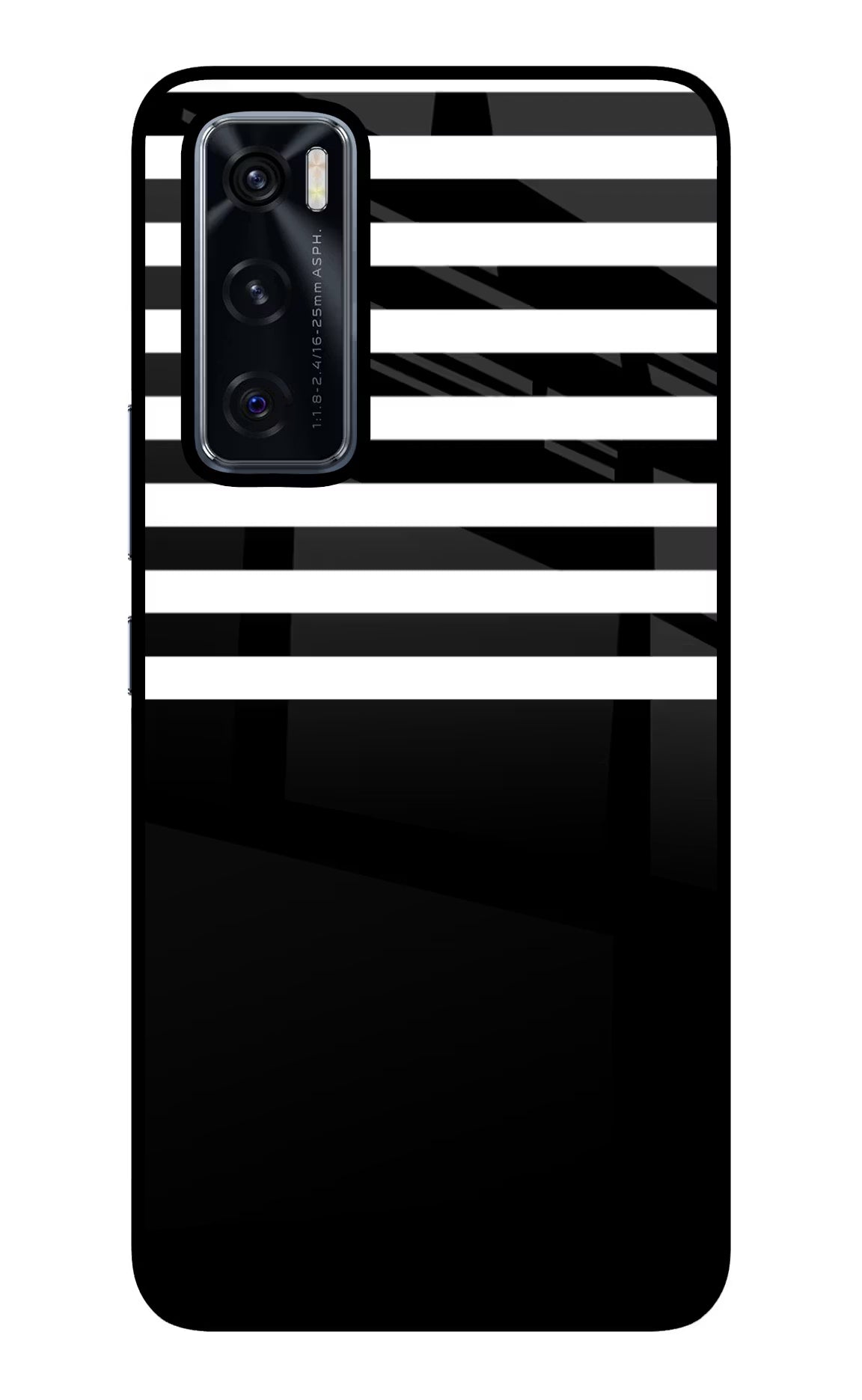 Black and White Print Vivo V20 SE Back Cover - Black and White Print Vivo V20 SE Glass Case Back Cover by Casekaro Black and White Print Vivo V20 SE Glass Case Back Cover by Casekaro