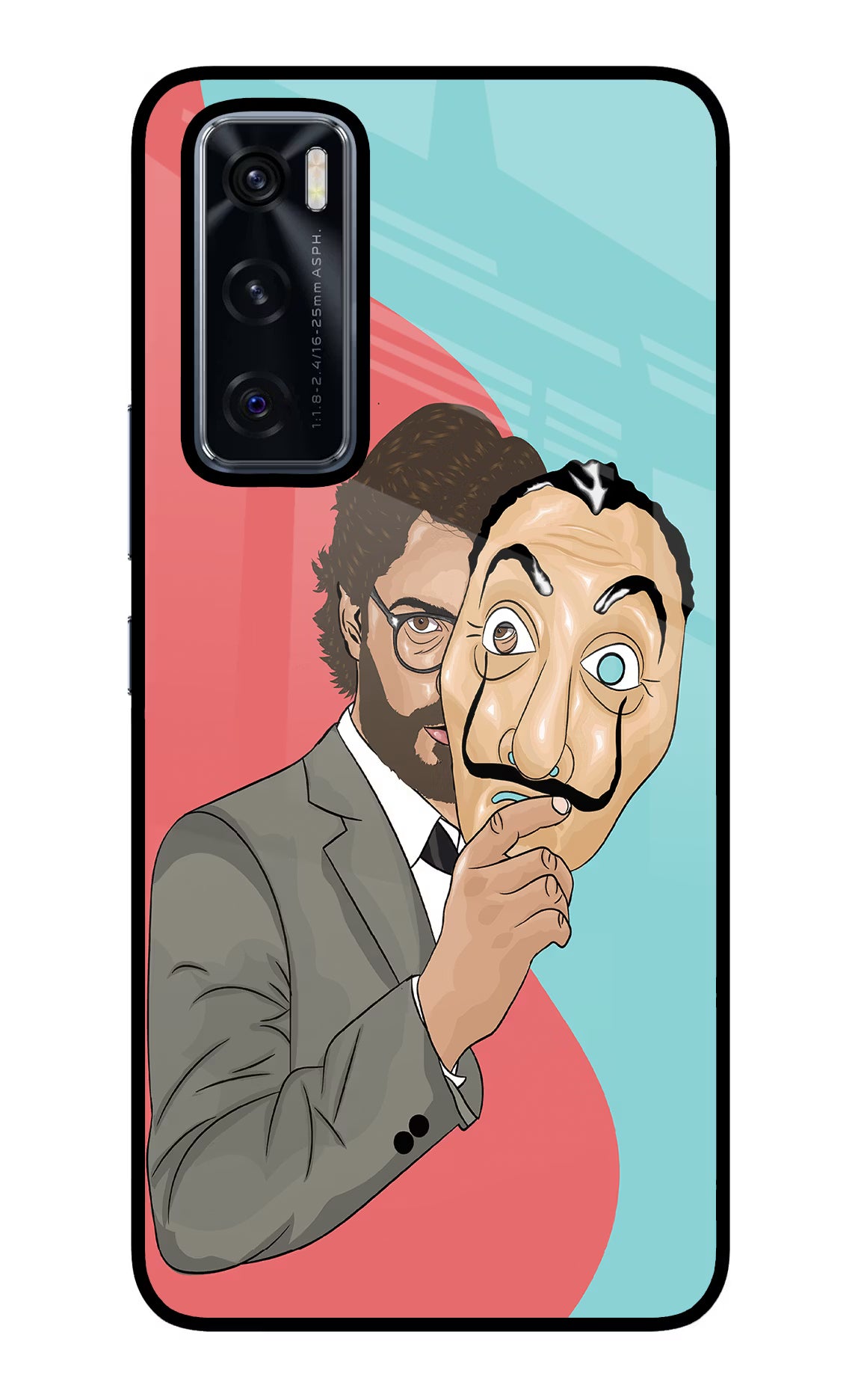 Professor Vivo V20 SE Back Cover - Professor Vivo V20 SE Glass Case Back Cover by Casekaro Professor Vivo V20 SE Glass Case Back Cover by Casekaro