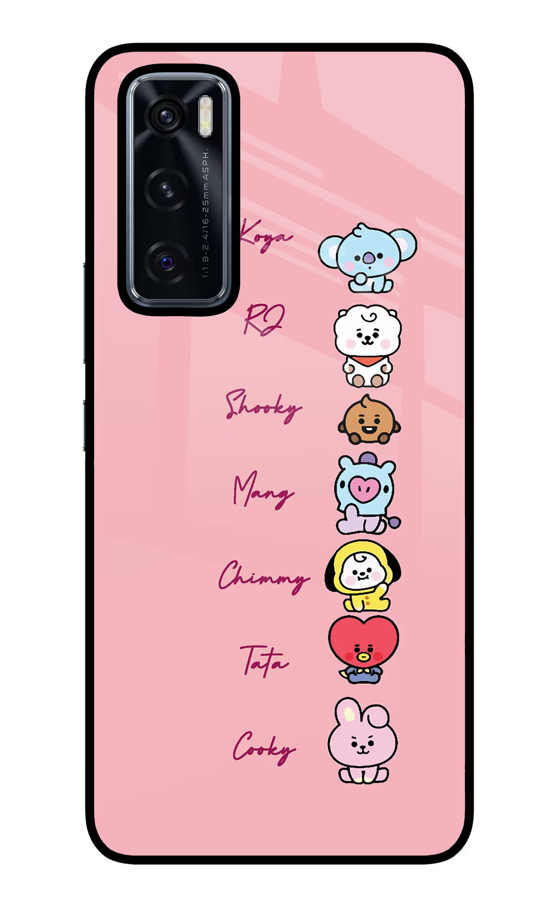 BTS names Vivo V20 SE Glass Case - BTS names Vivo V20 SE Glass Case BTS names Vivo V20 SE Glass Case