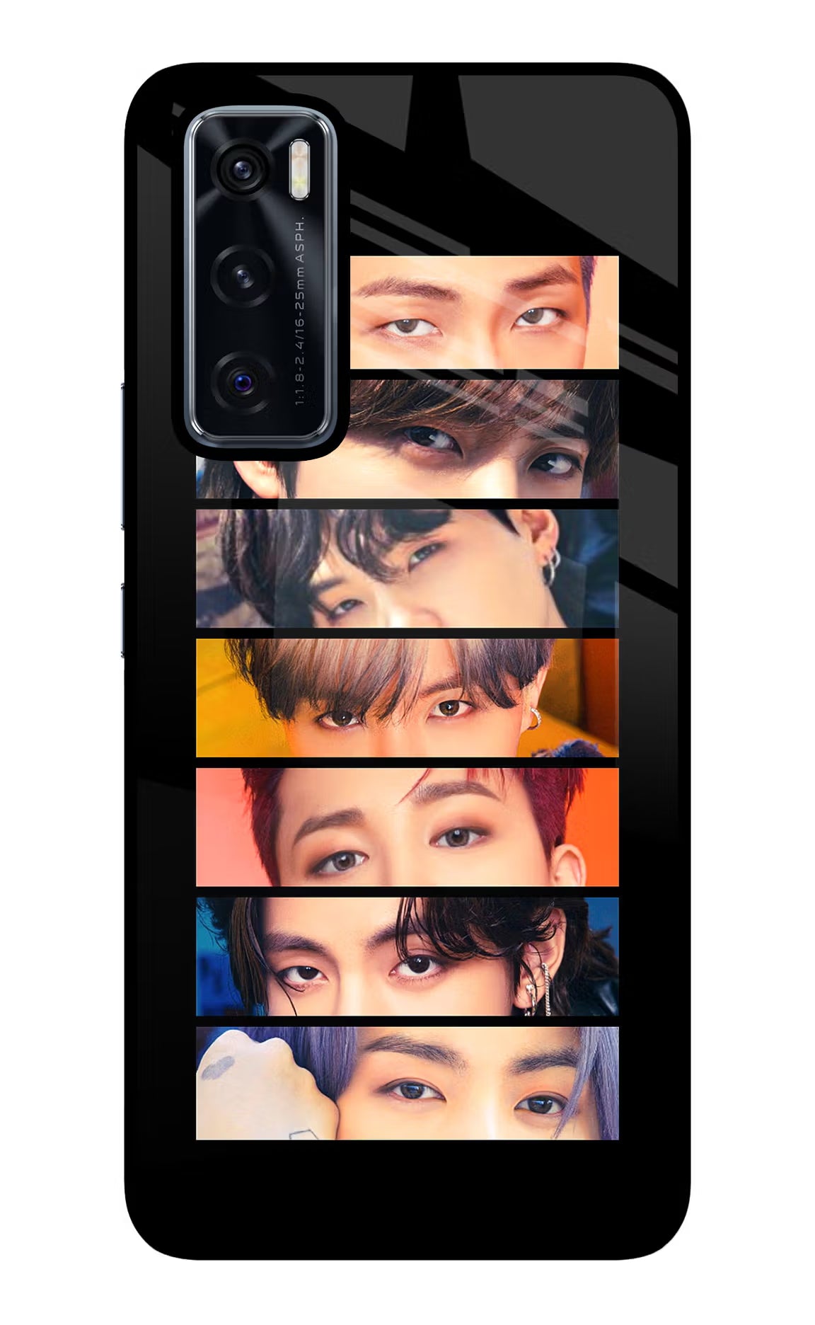 BTS Eyes Vivo V20 SE Back Cover - BTS Eyes Vivo V20 SE Glass Case Back Cover by Casekaro BTS Eyes Vivo V20 SE Glass Case Back Cover by Casekaro