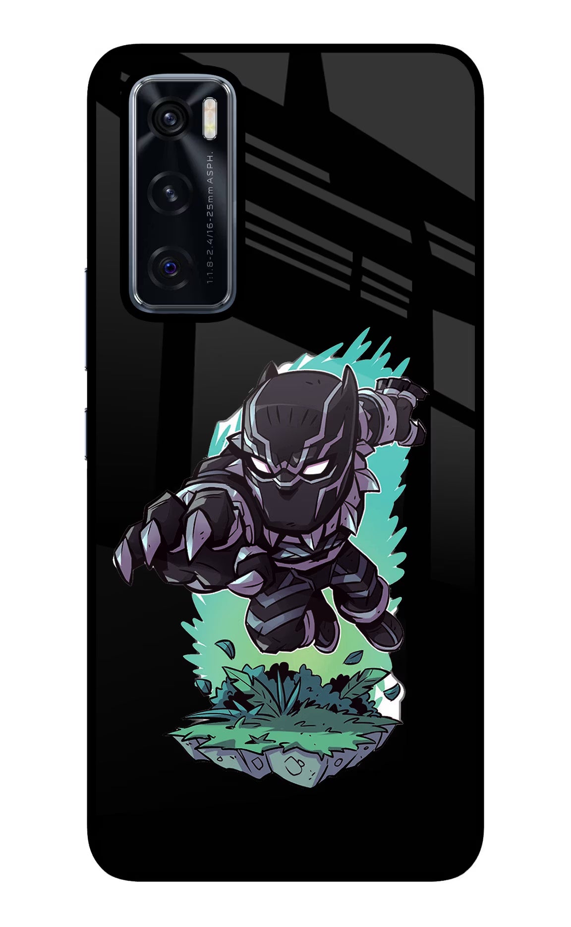 Black Panther Vivo V20 SE Back Cover - Black Panther Vivo V20 SE Glass Case Back Cover by Casekaro Black Panther Vivo V20 SE Glass Case Back Cover by Casekaro