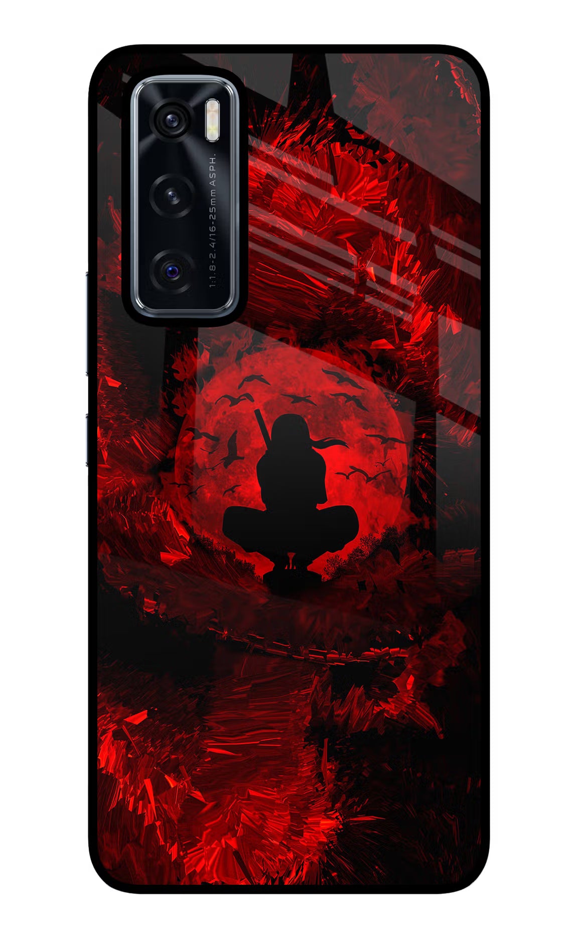 Itachi Uchiha Vivo V20 SE Back Cover - Itachi Uchiha Vivo V20 SE Glass Case Back Cover by Casekaro Itachi Uchiha Vivo V20 SE Glass Case Back Cover by Casekaro