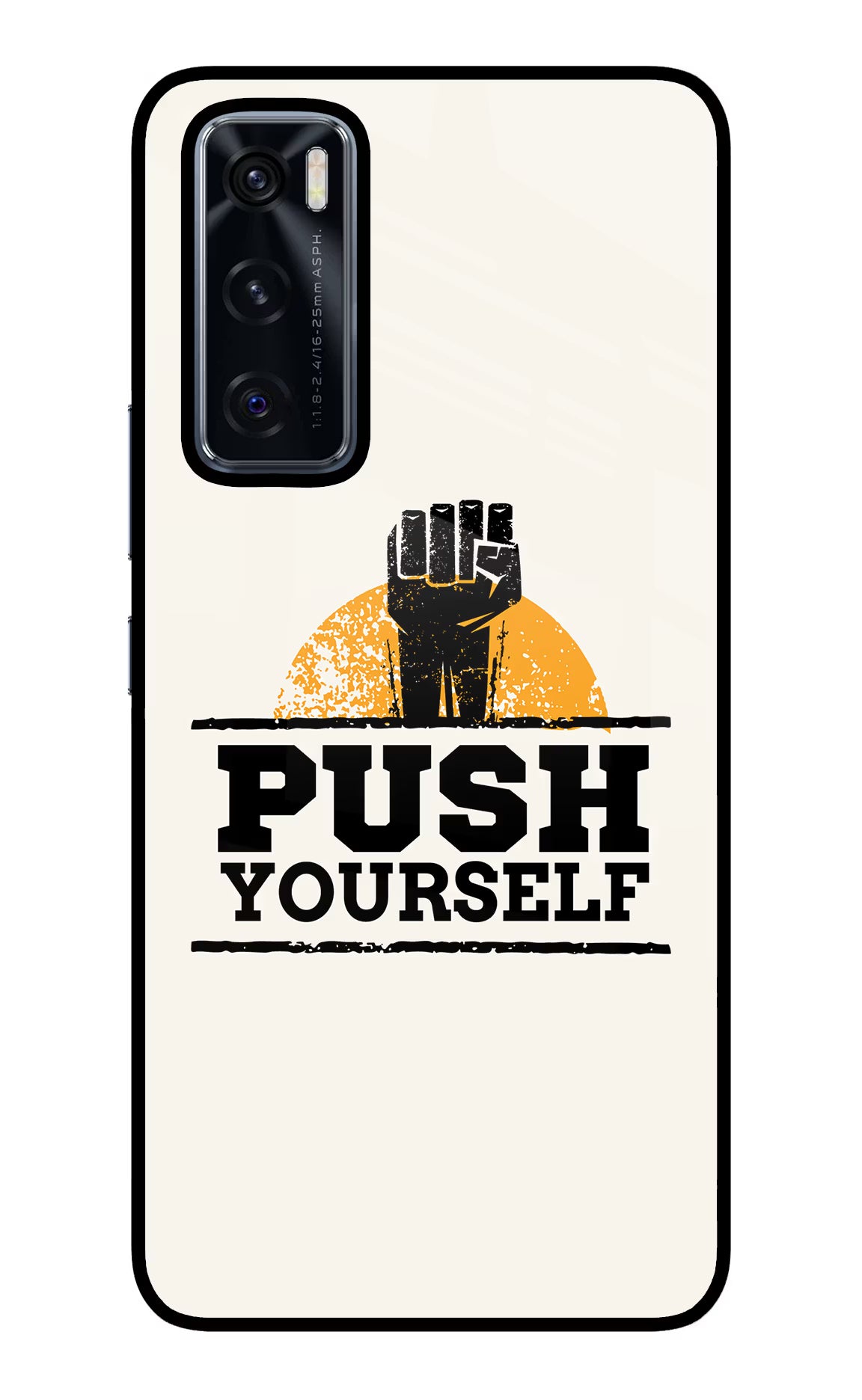 Push Yourself Vivo V20 SE Glass Case - Push Yourself Vivo V20 SE Glass Case Push Yourself Vivo V20 SE Glass Case