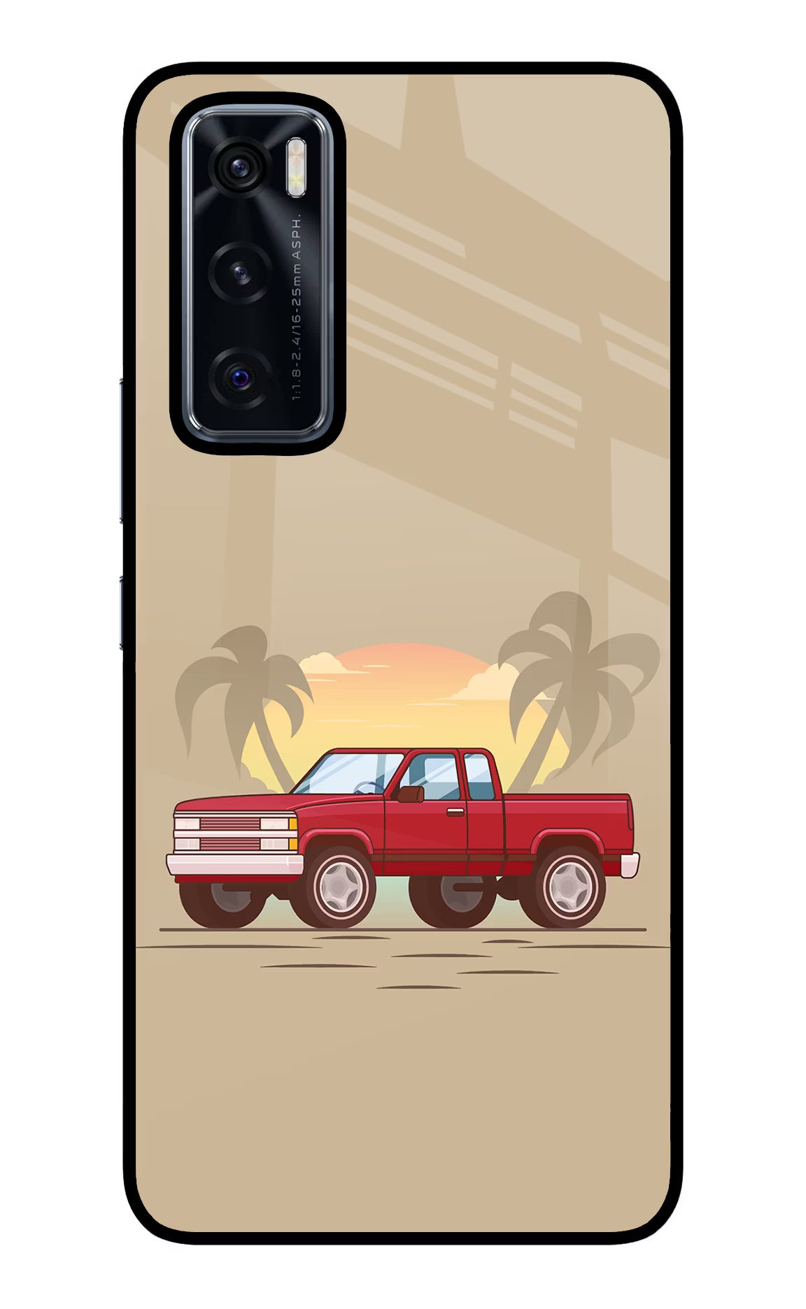 Desert Classic Drive Vivo V20 SE Back Cover - Desert Classic Drive Vivo V20 SE Glass Case Back Cover by Casekaro Desert Classic Drive Vivo V20 SE Glass Case Back Cover by Casekaro