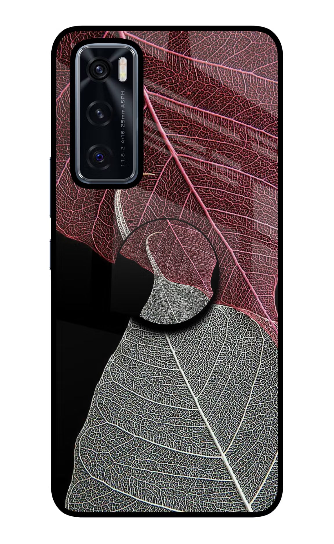 Leaf Pattern Vivo V20 SE Glass Case - Leaf Pattern Vivo V20 SE Glass Case Leaf Pattern Vivo V20 SE Glass Case