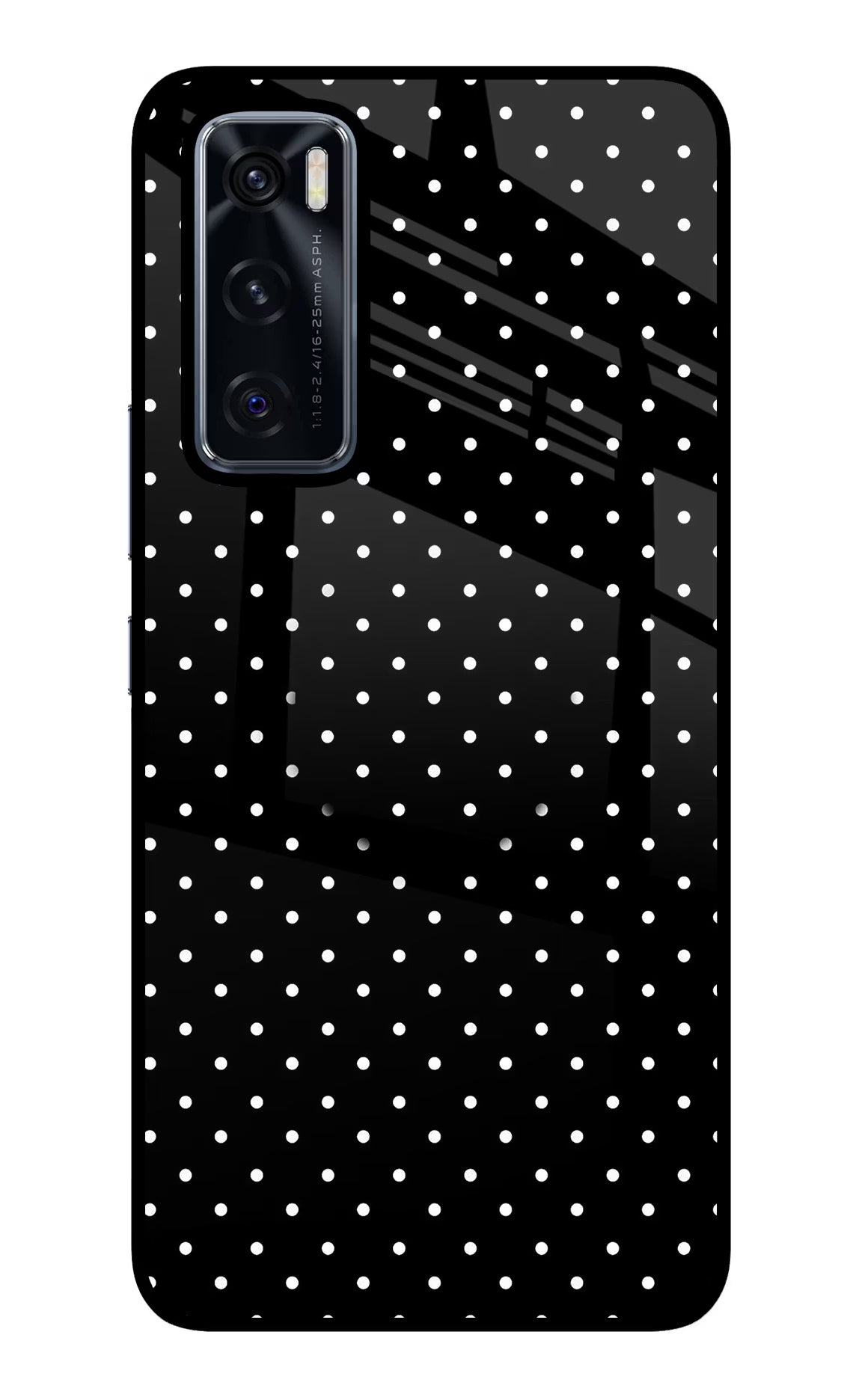 White Dots Vivo V20 SE Glass Case - White Dots Vivo V20 SE Glass Case White Dots Vivo V20 SE Glass Case