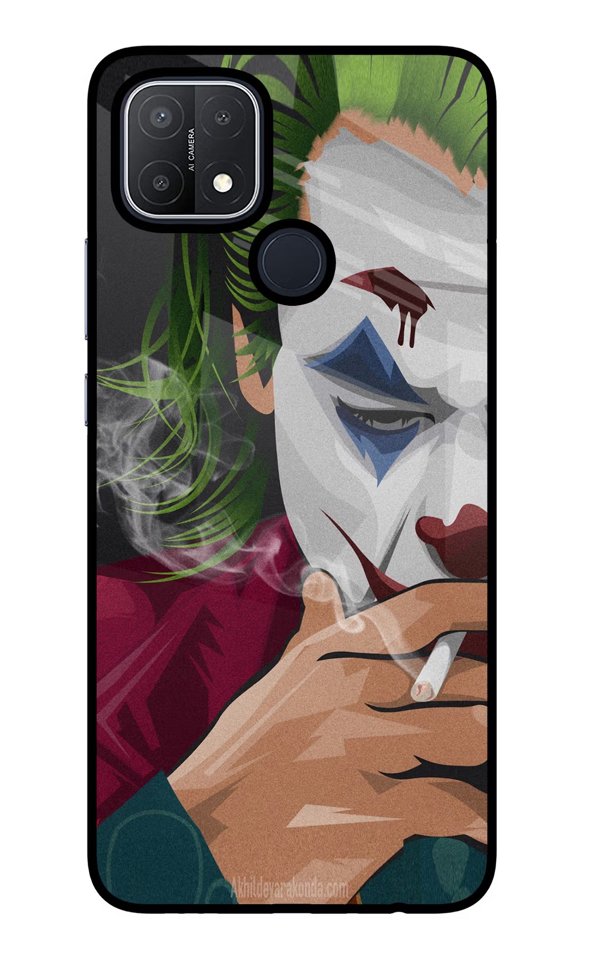 Joker Smoking Oppo A15/A15s Glass Case - Joker Smoking Oppo A15/A15s Glass Case Joker Smoking Oppo A15/A15s Glass Case