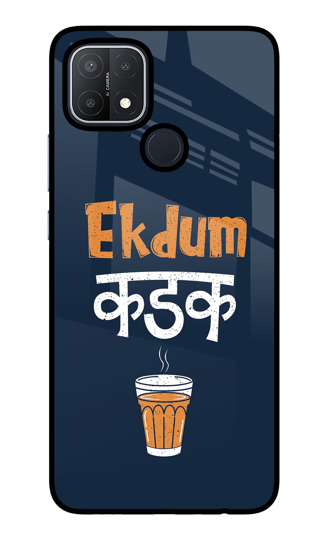 Ekdum Kadak Chai Oppo A15/A15s Glass Case - Ekdum Kadak Chai Oppo A15/A15s Glass Case Ekdum Kadak Chai Oppo A15/A15s Glass Case