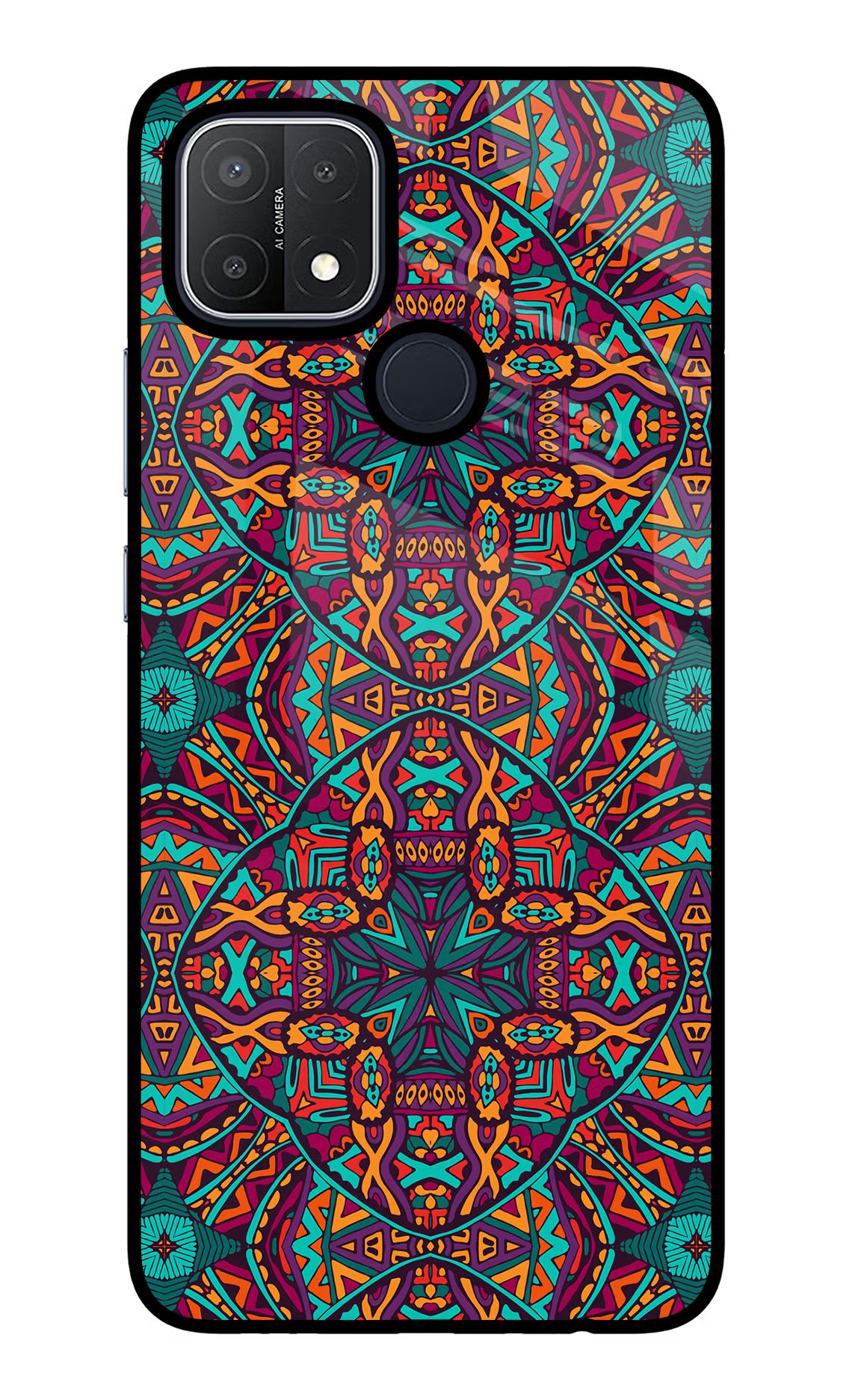 Colour Mandala Oppo A15/A15s Glass Case - Colour Mandala Oppo A15/A15s Glass Case Colour Mandala Oppo A15/A15s Glass Case