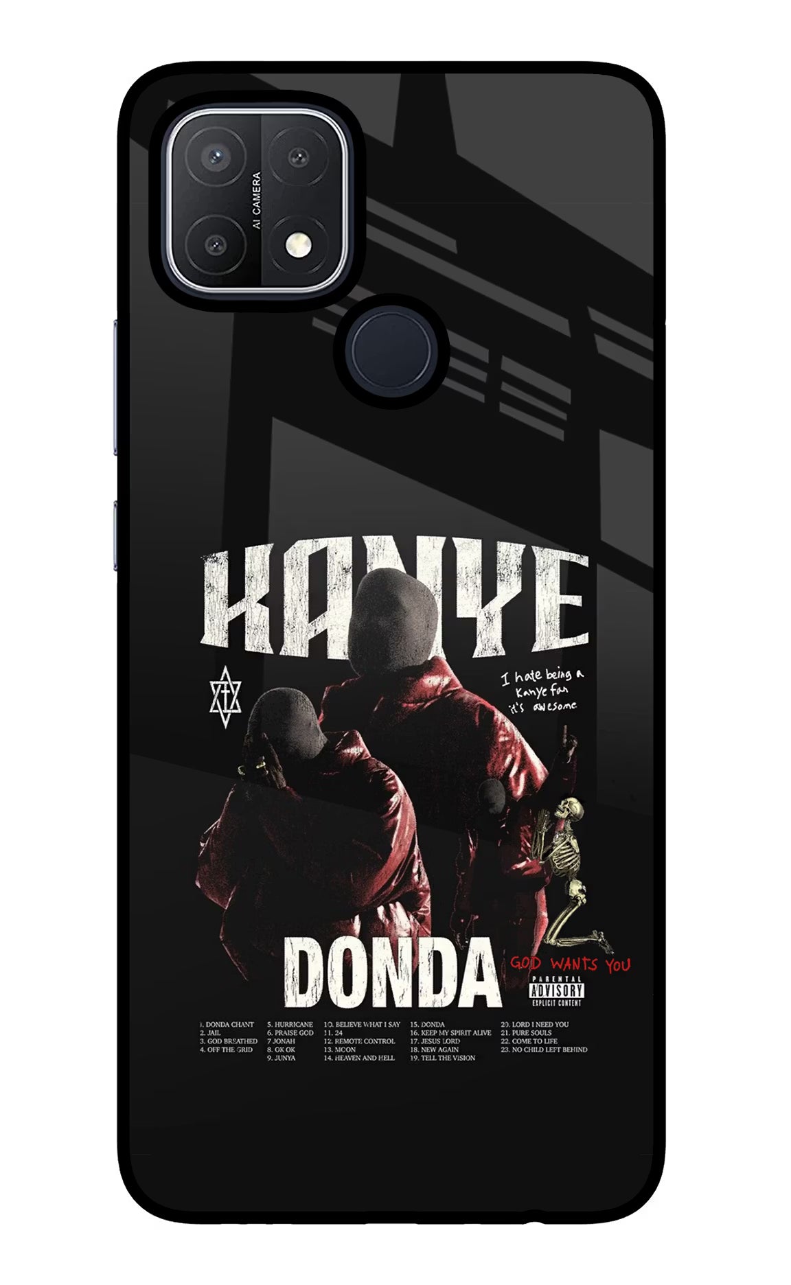Donda Kanye West Oppo A15/A15s Glass Case - Donda Kanye West Oppo A15/A15s Glass Case Donda Kanye West Oppo A15/A15s Glass Case