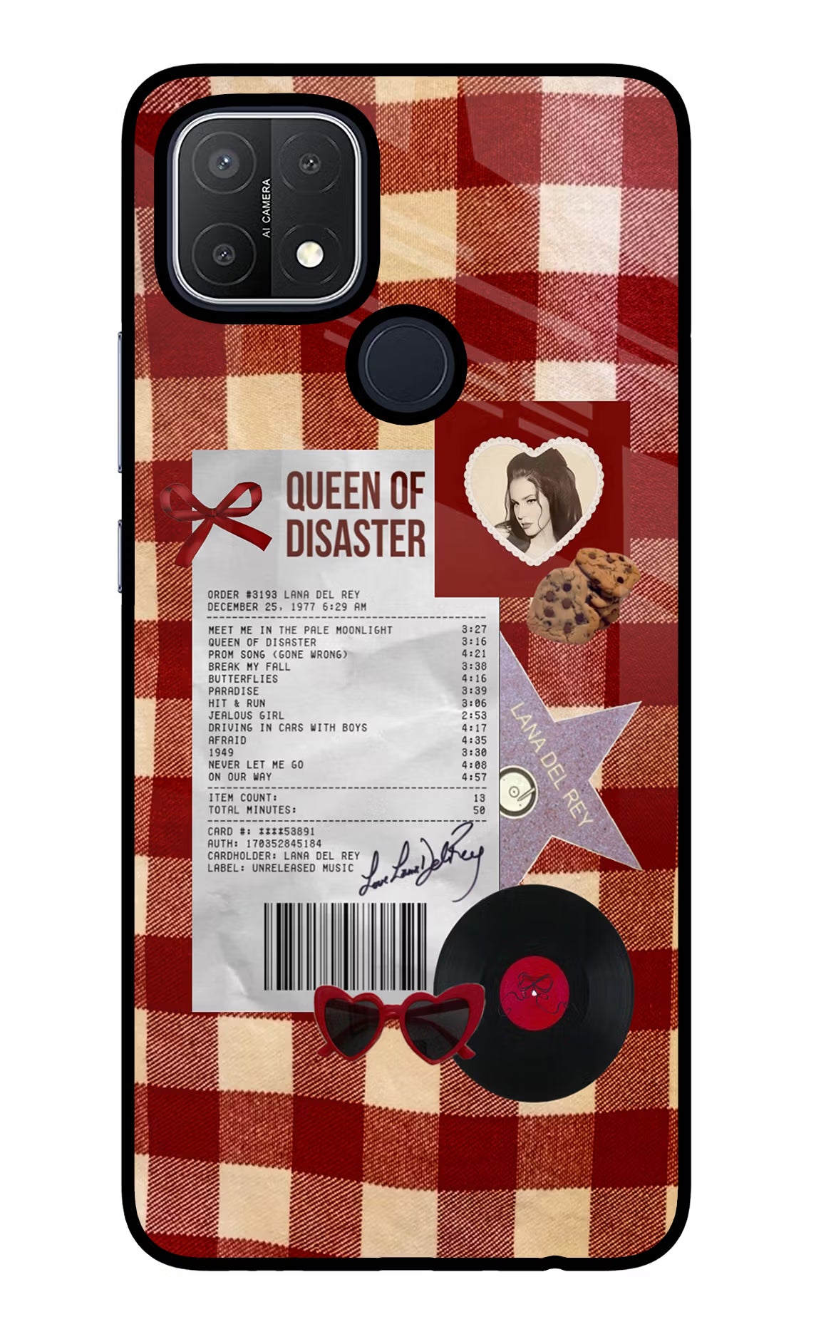 Queen of Disaster Oppo A15/A15s Glass Case - Queen of Disaster Oppo A15/A15s Glass Case Queen of Disaster Oppo A15/A15s Glass Case