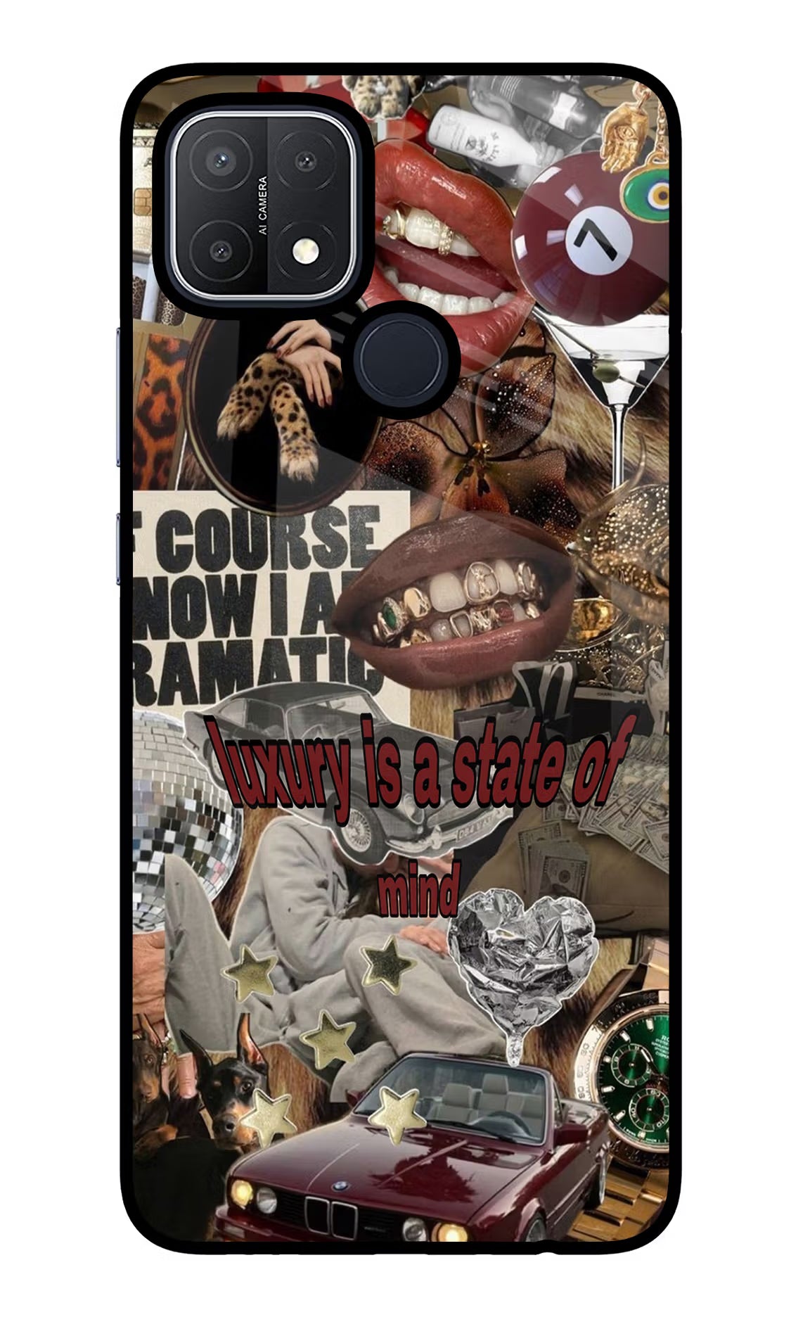 Luxury Oppo A15/A15s Glass Case - Luxury Oppo A15/A15s Glass Case Luxury Oppo A15/A15s Glass Case